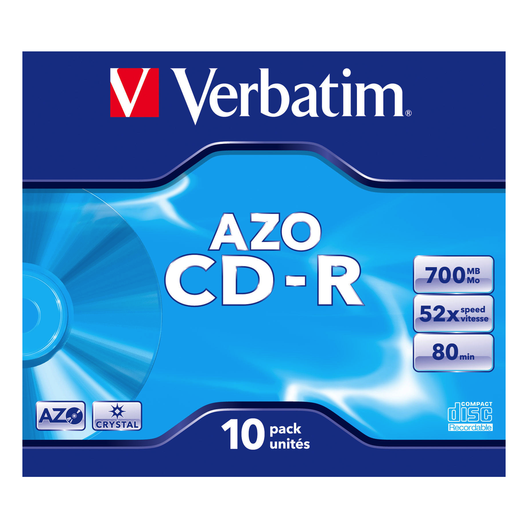 CD-R, Crystal Surface, DataLife Plus, AZO