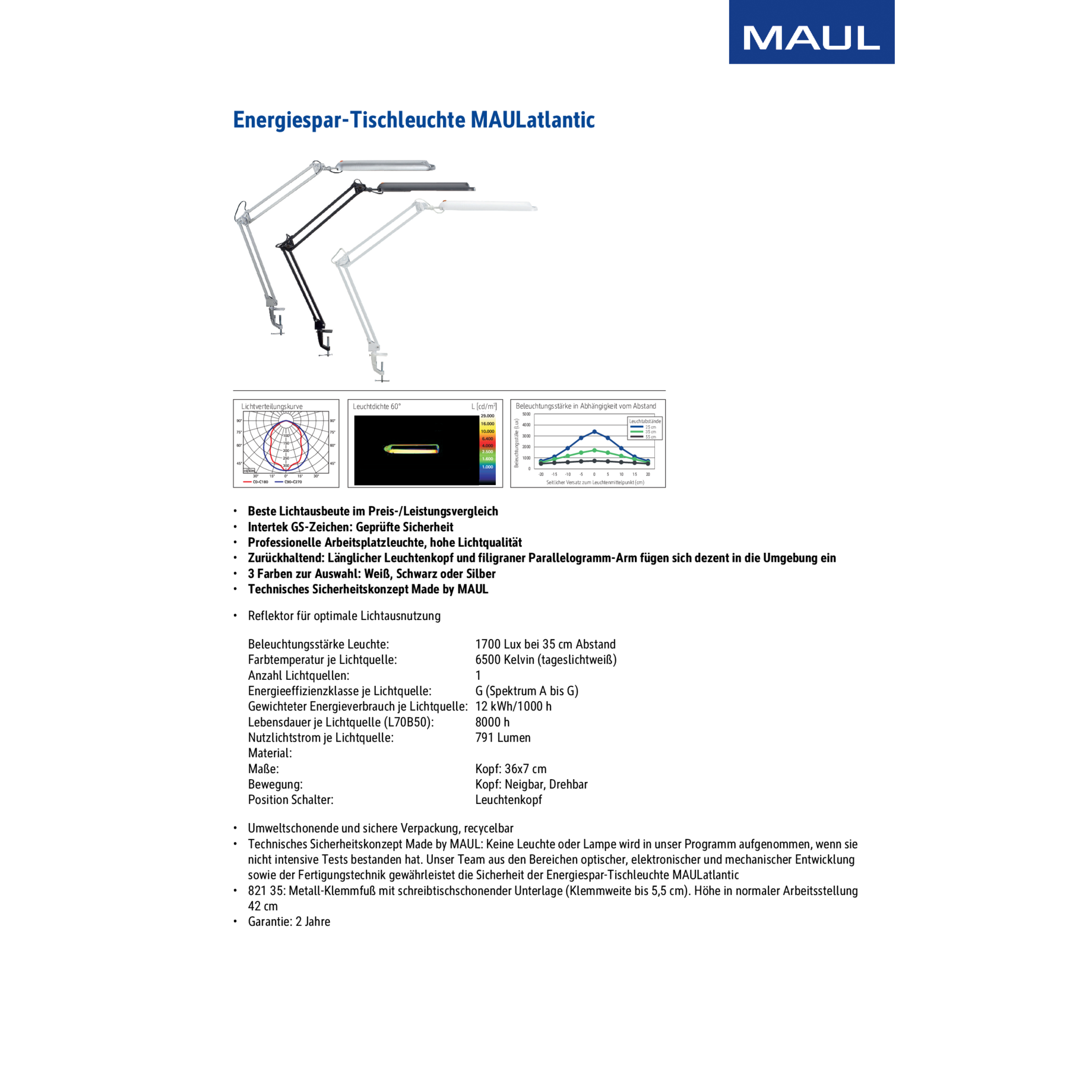 LED-Tischleuchte MAULatlantic