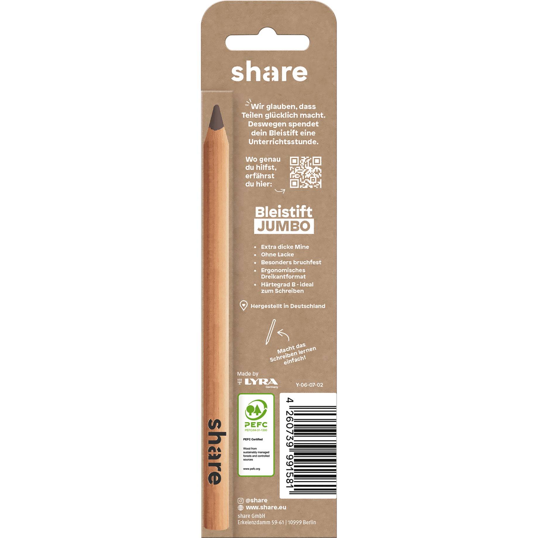 Bleistift Jumbo 1er-Blister