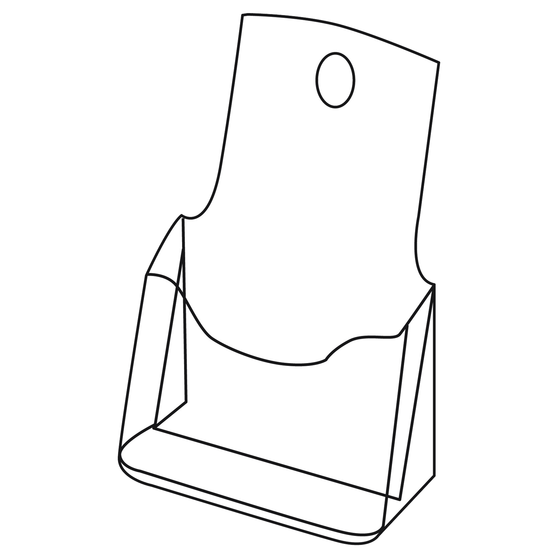 Tisch-Prospekthalter, mit 1 Fach
