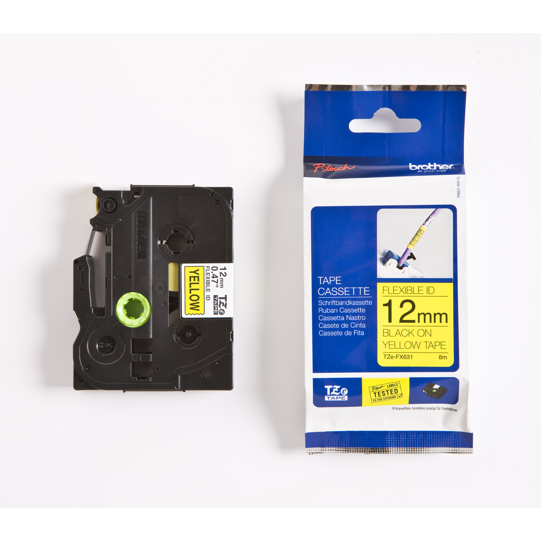 TZe-Schriftbandkassette Flexi-Tape, laminiert