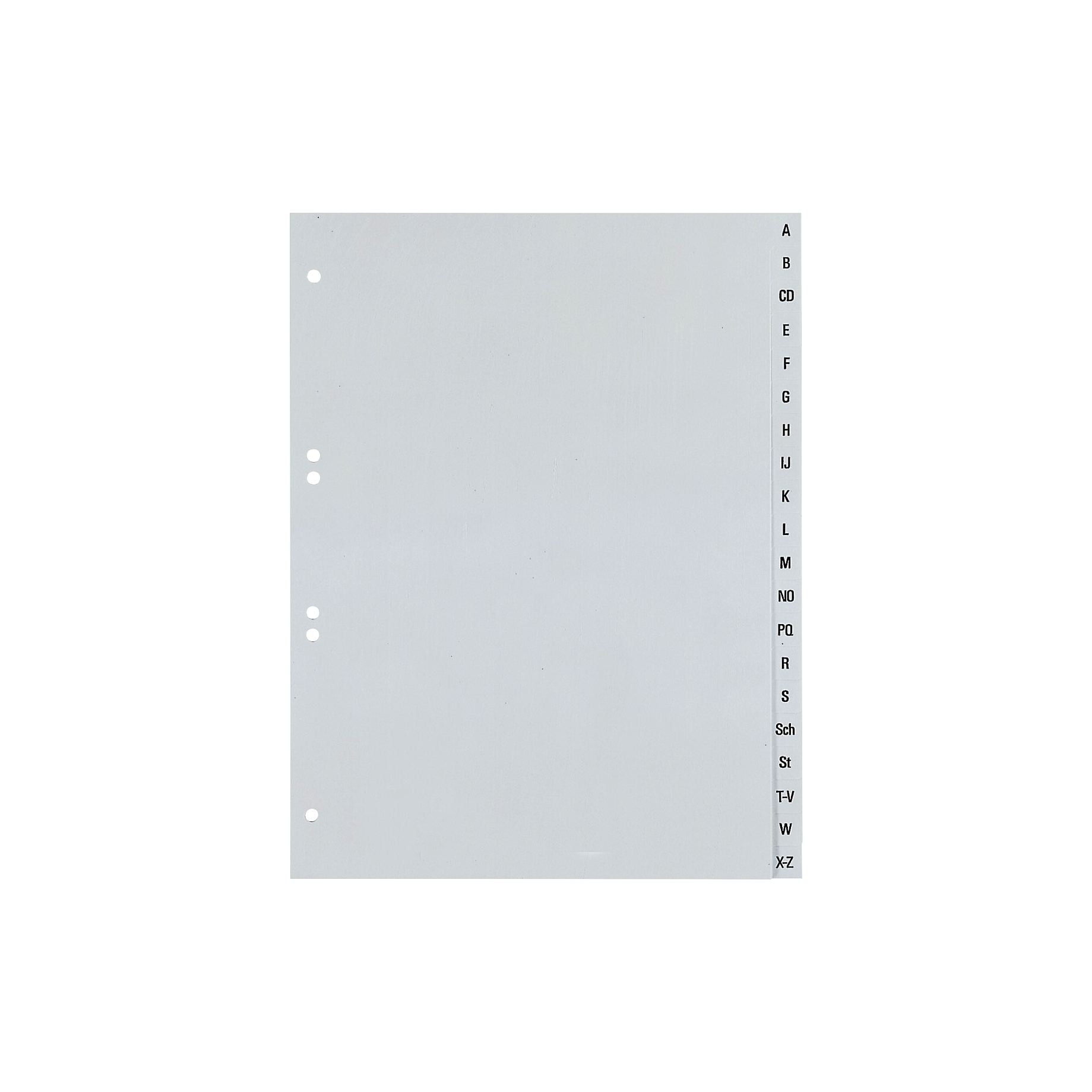 Register A - Z, Kunststoff