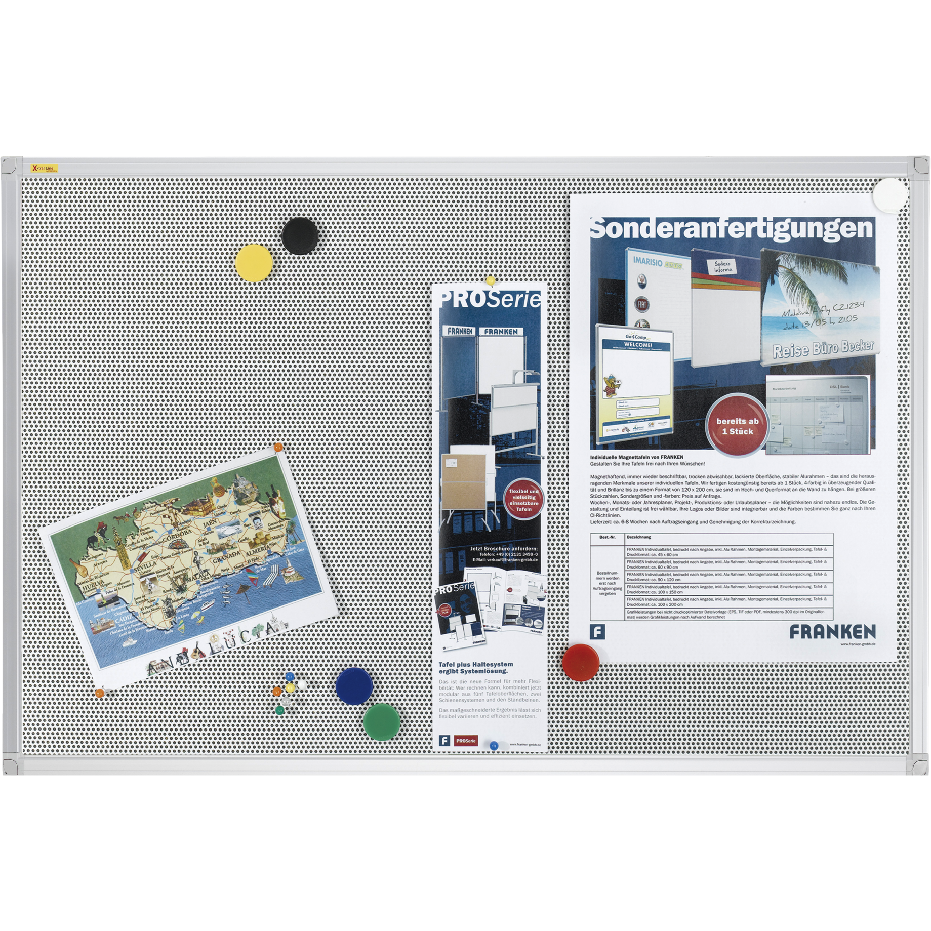 Filz-Notiztafel X-tra!Line Pin ´n´ Mag