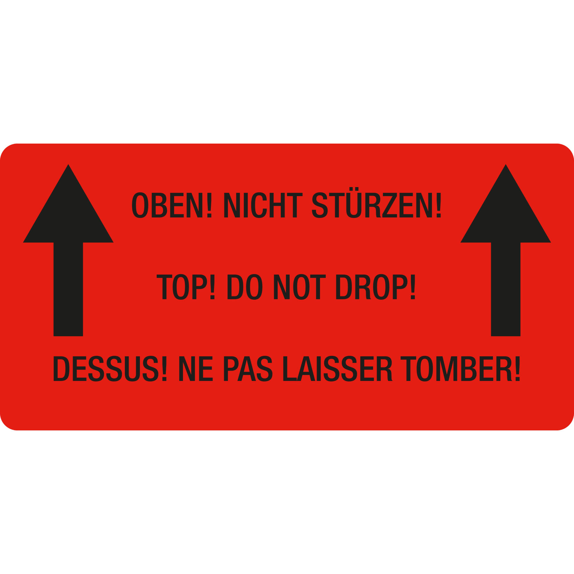 Warn- und Verpackungsetiketten selbstklebend