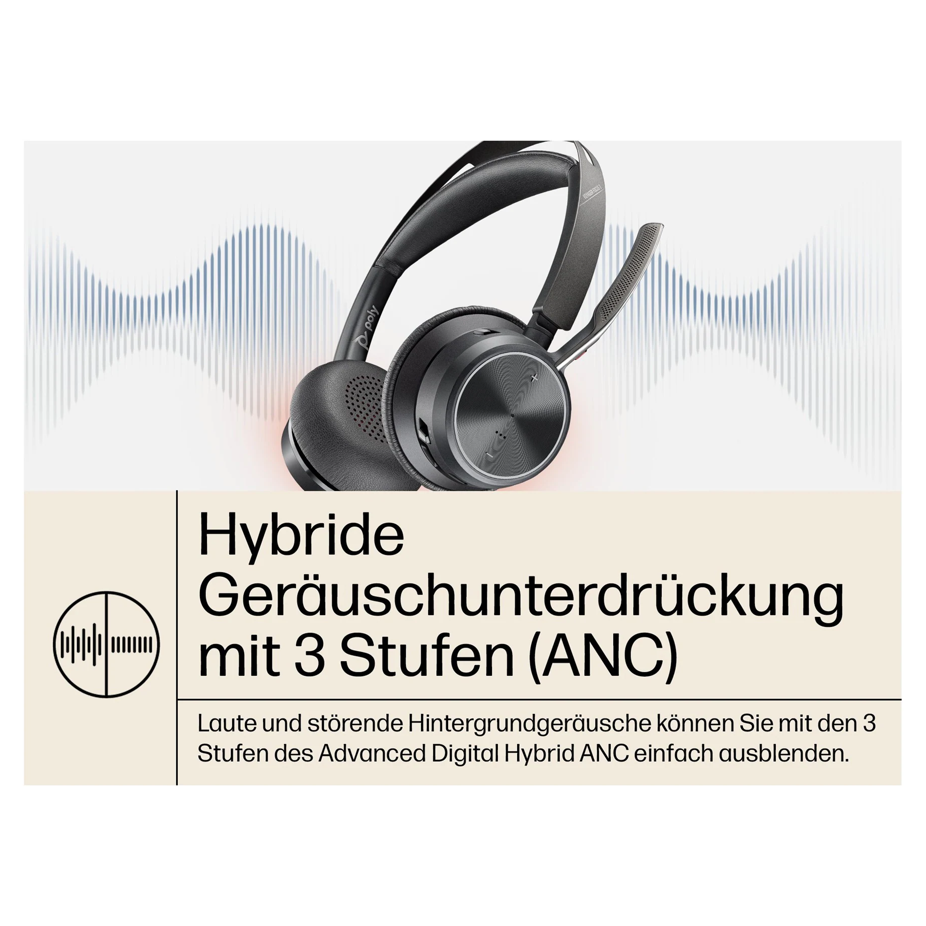 Bluetooth-Stereo-Headset Voyager Focus 2 USB-A