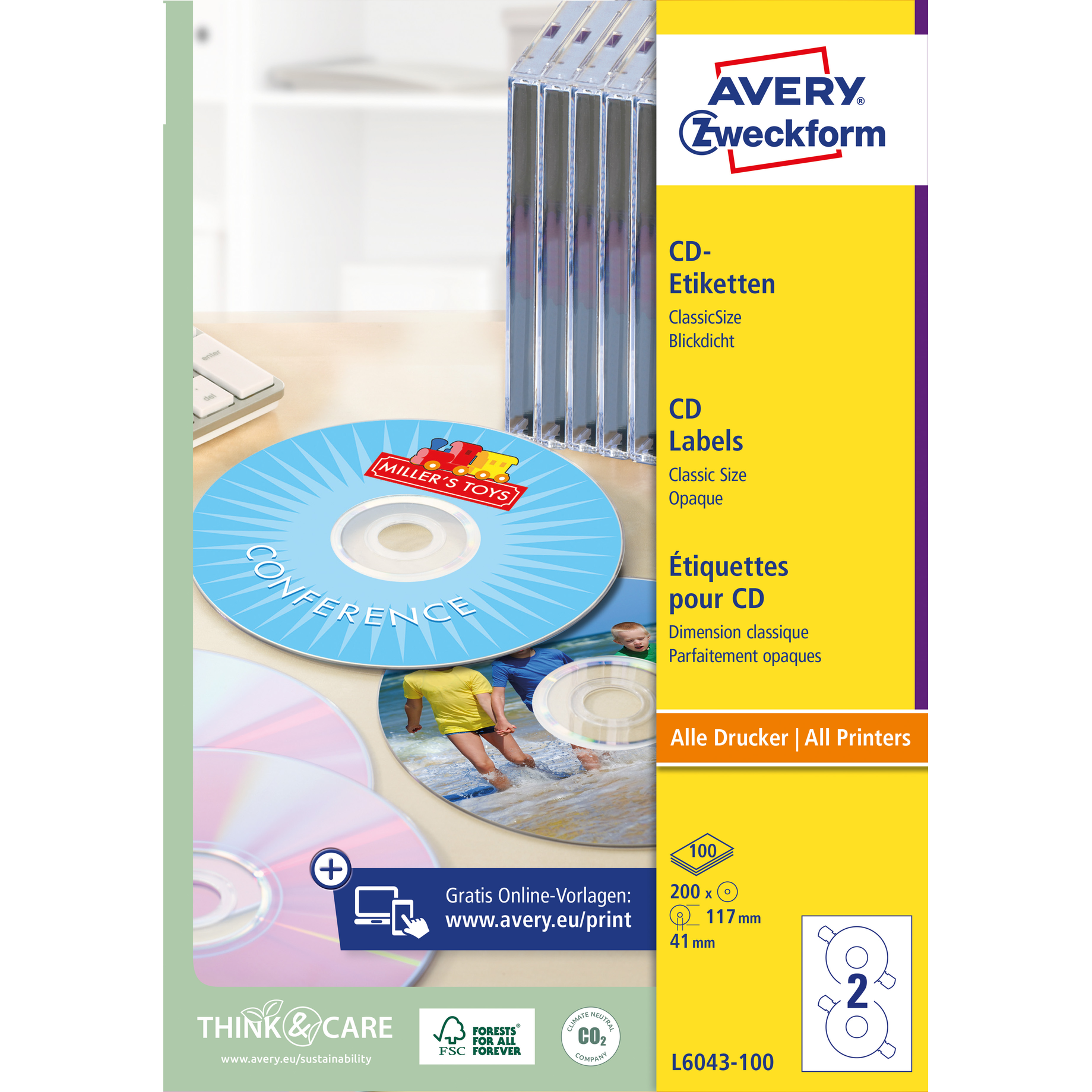 CD-Etiketten ClassicSize