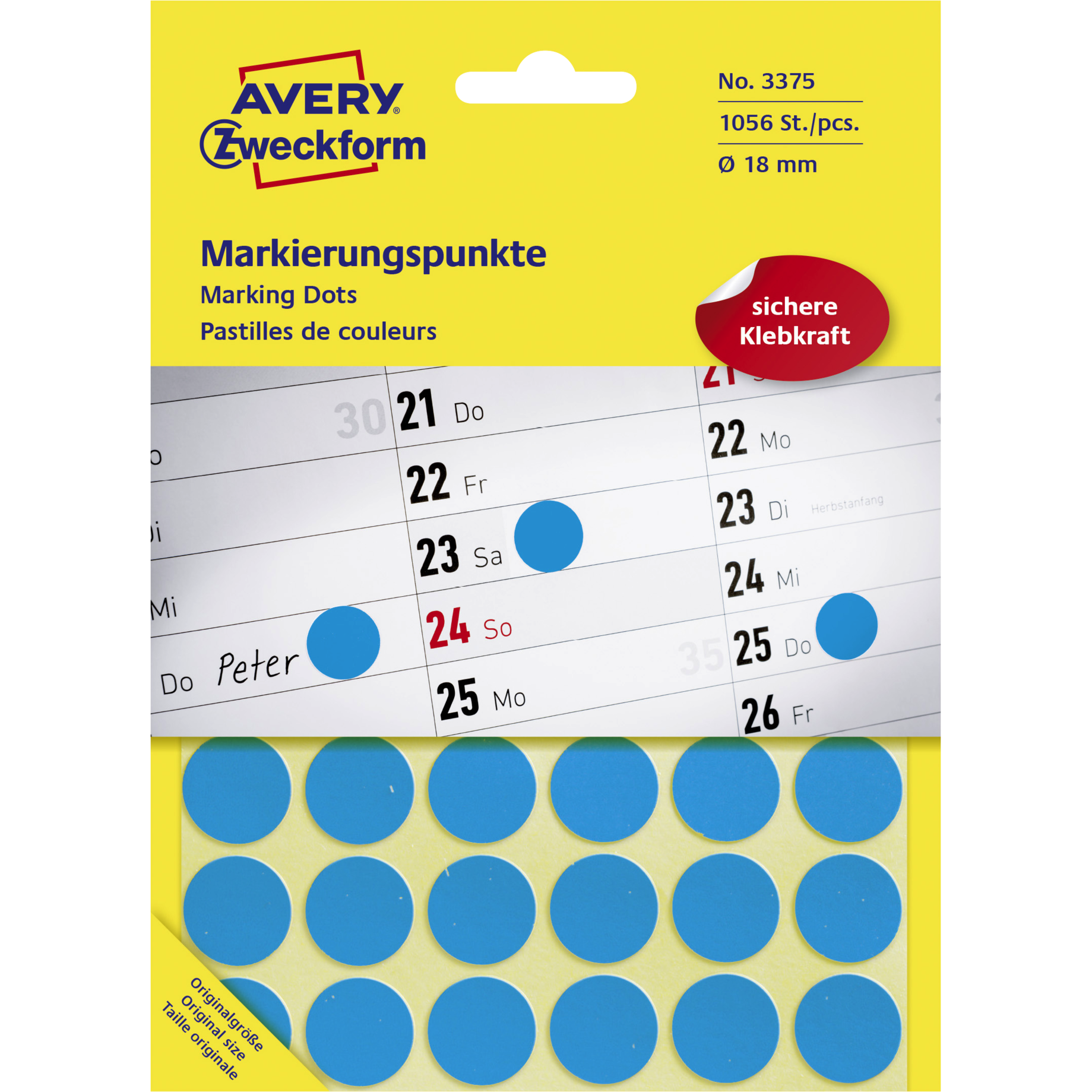 Markierungspunkt, farbig