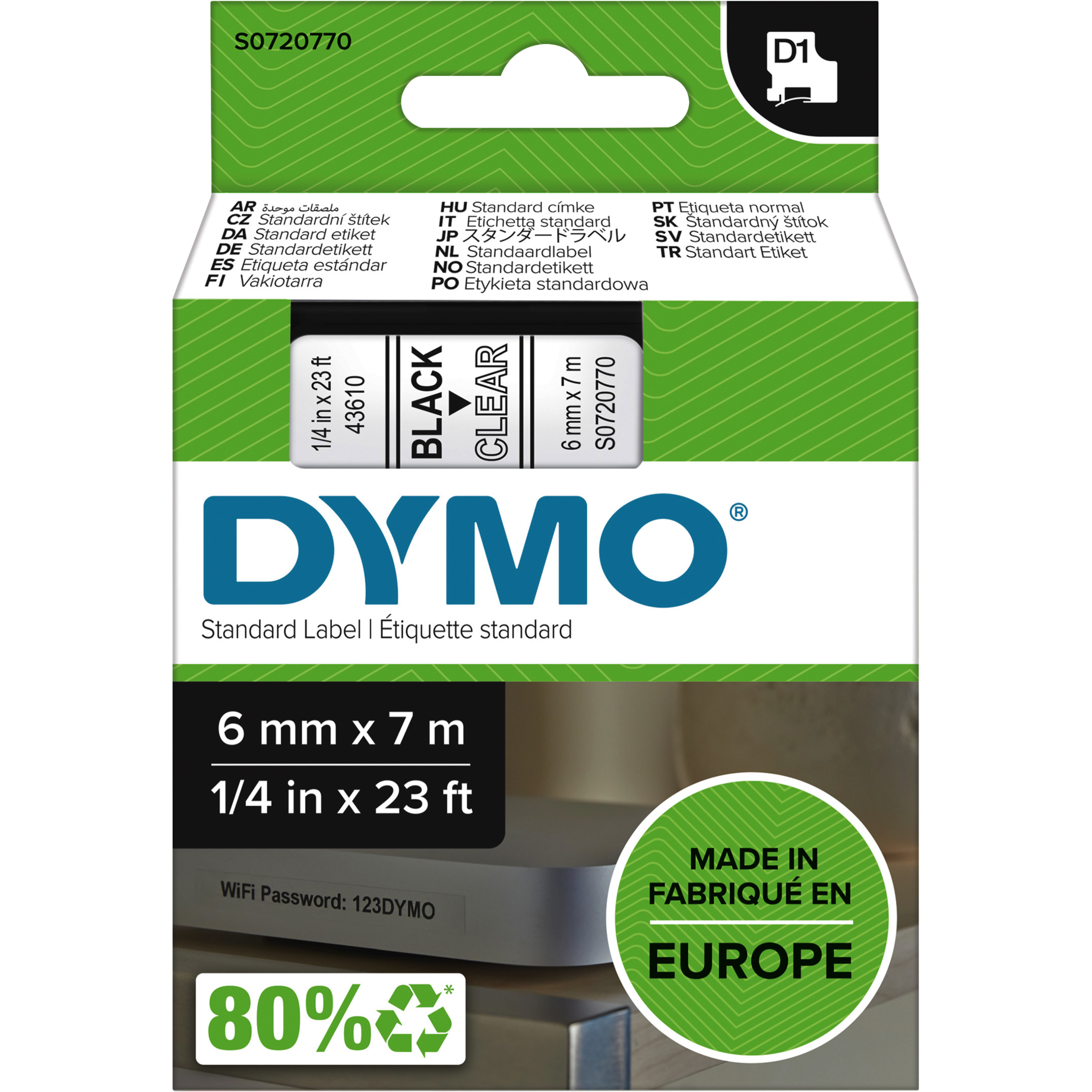 D1-Standardetikett D1-Standardetikett