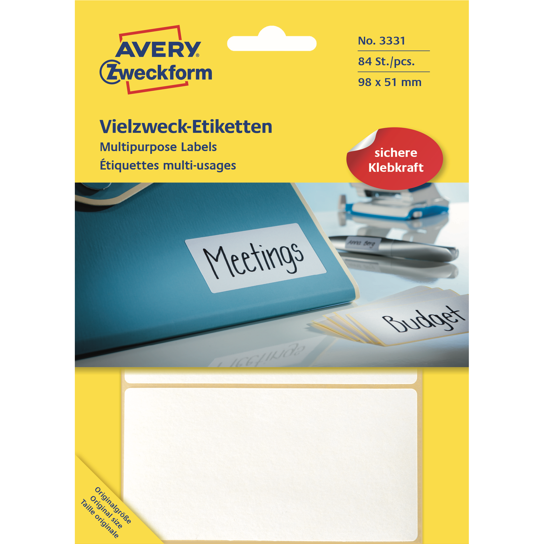 Vielzweck-Etikett