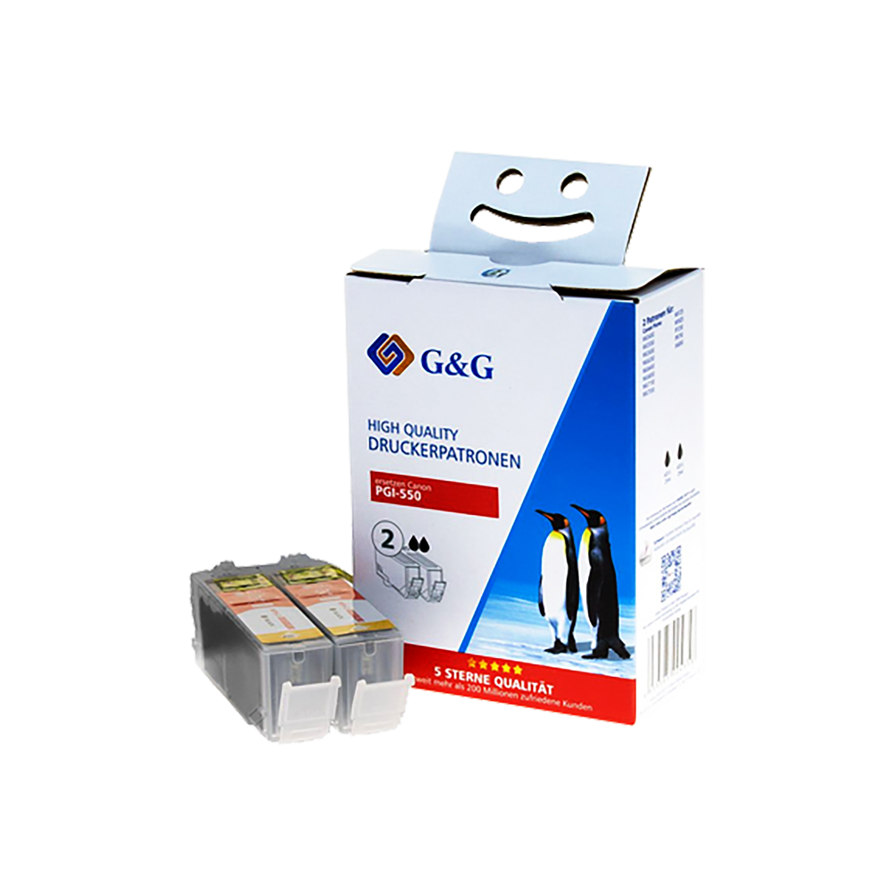 Inkjetpatrone Doppelpack kompatibel zu Canon PGI-550PGBKXL