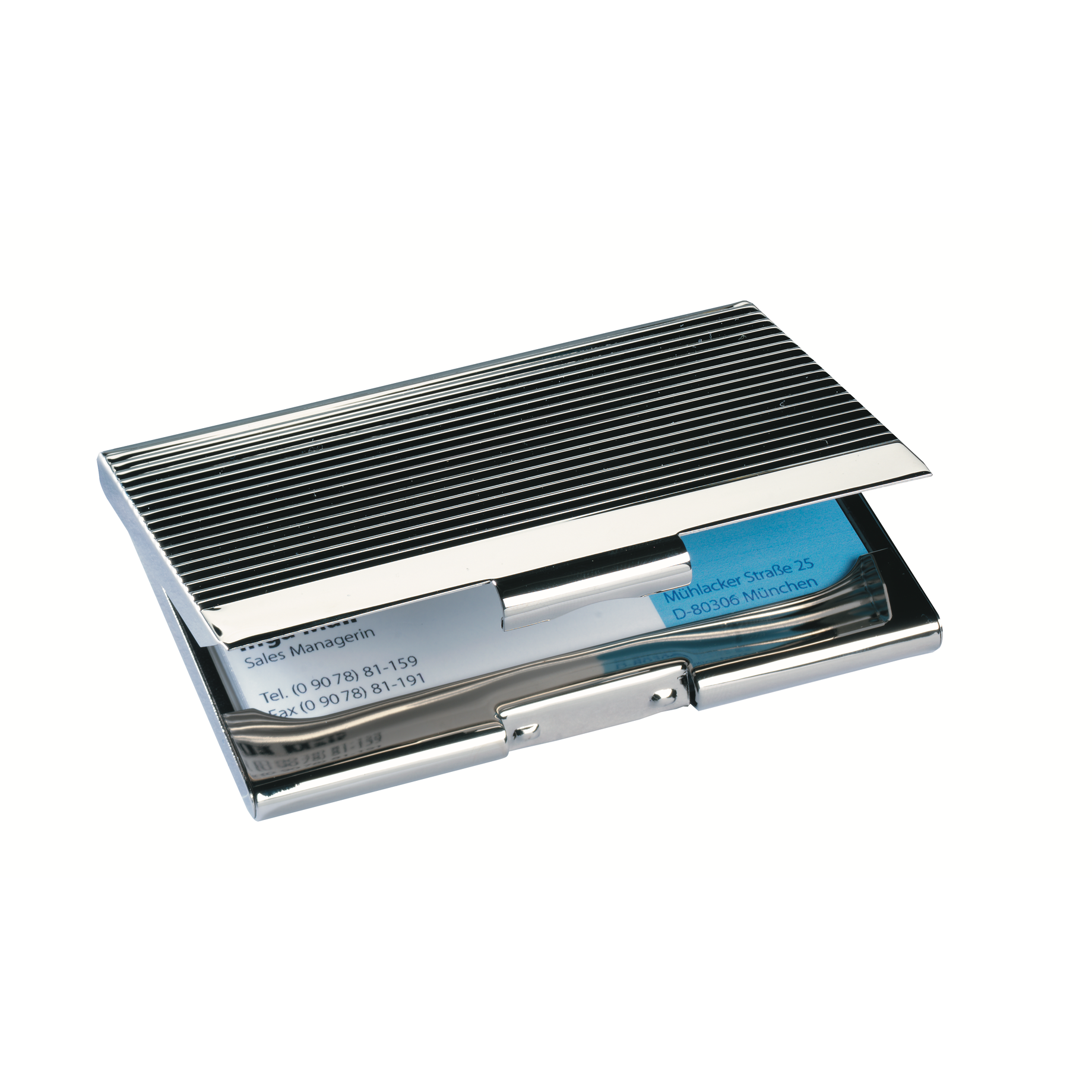 Visitenkarten-Etui aus Chrom