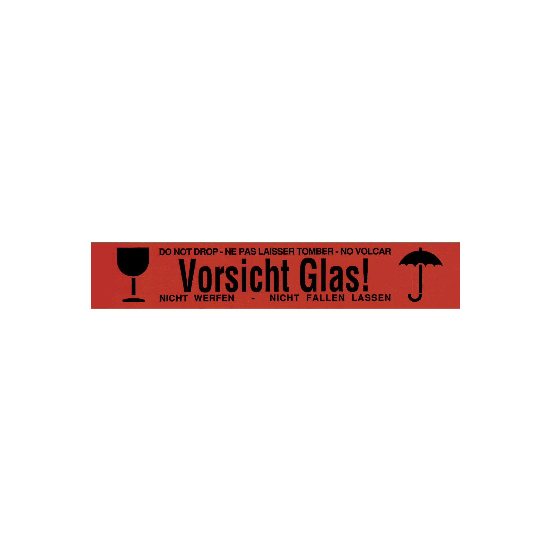 Packband mit Warndruck