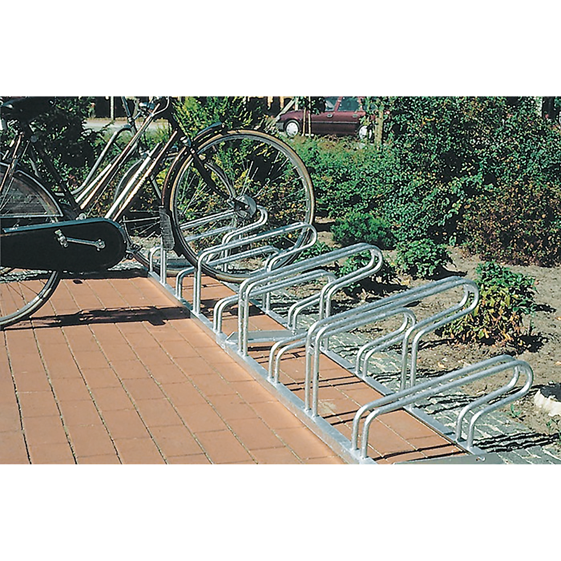 Fahrradbügelparker 1-seitig 90 ° verzinkt