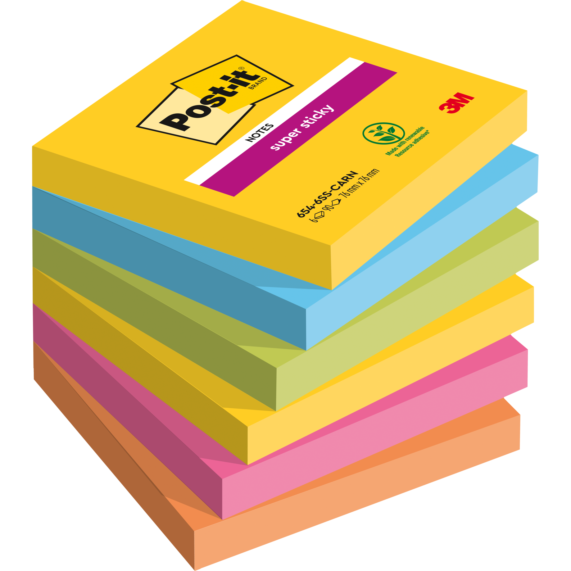 Post-it® Super Sticky Notes Carnival Collection