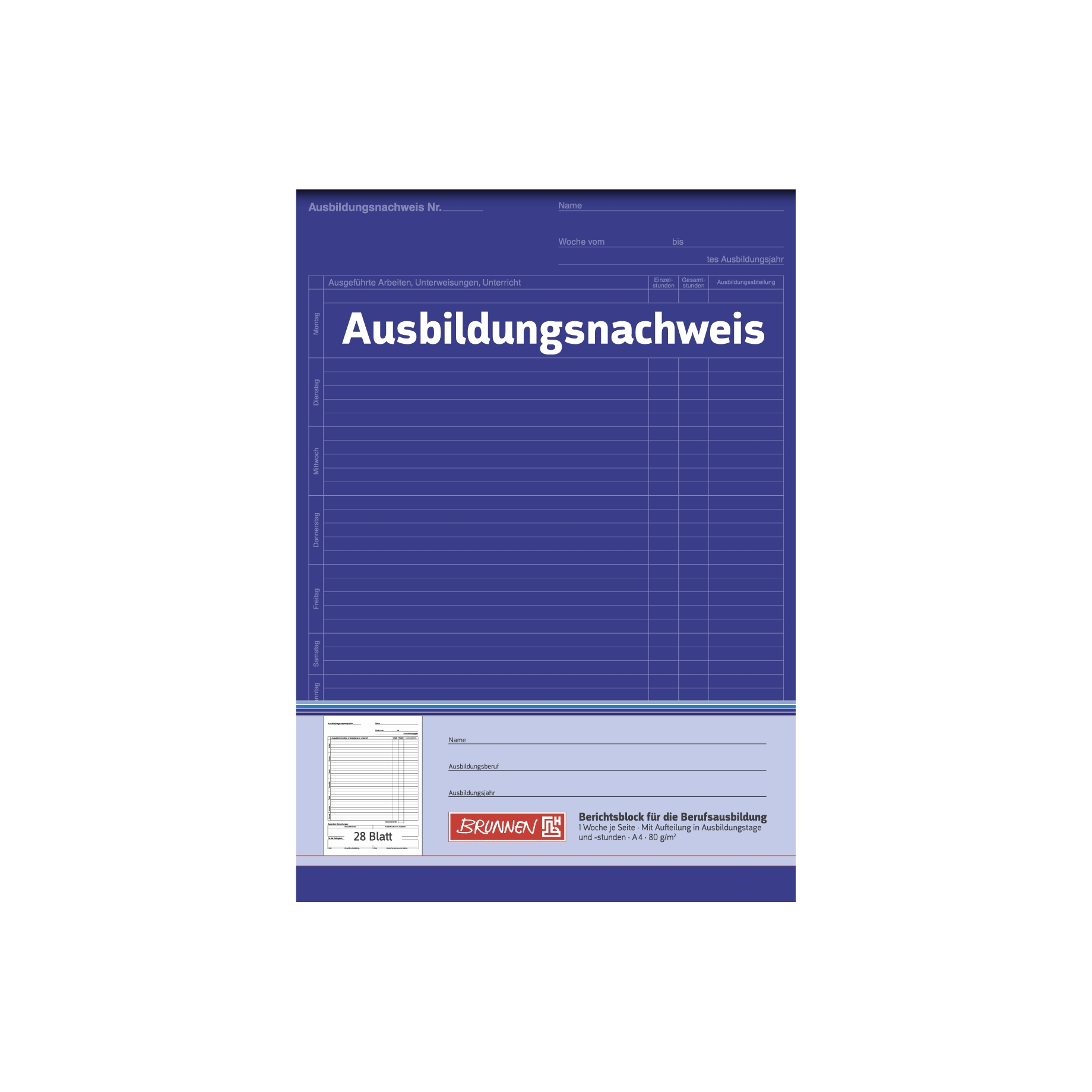 Ausbildungsnachweisblock Wochenbericht