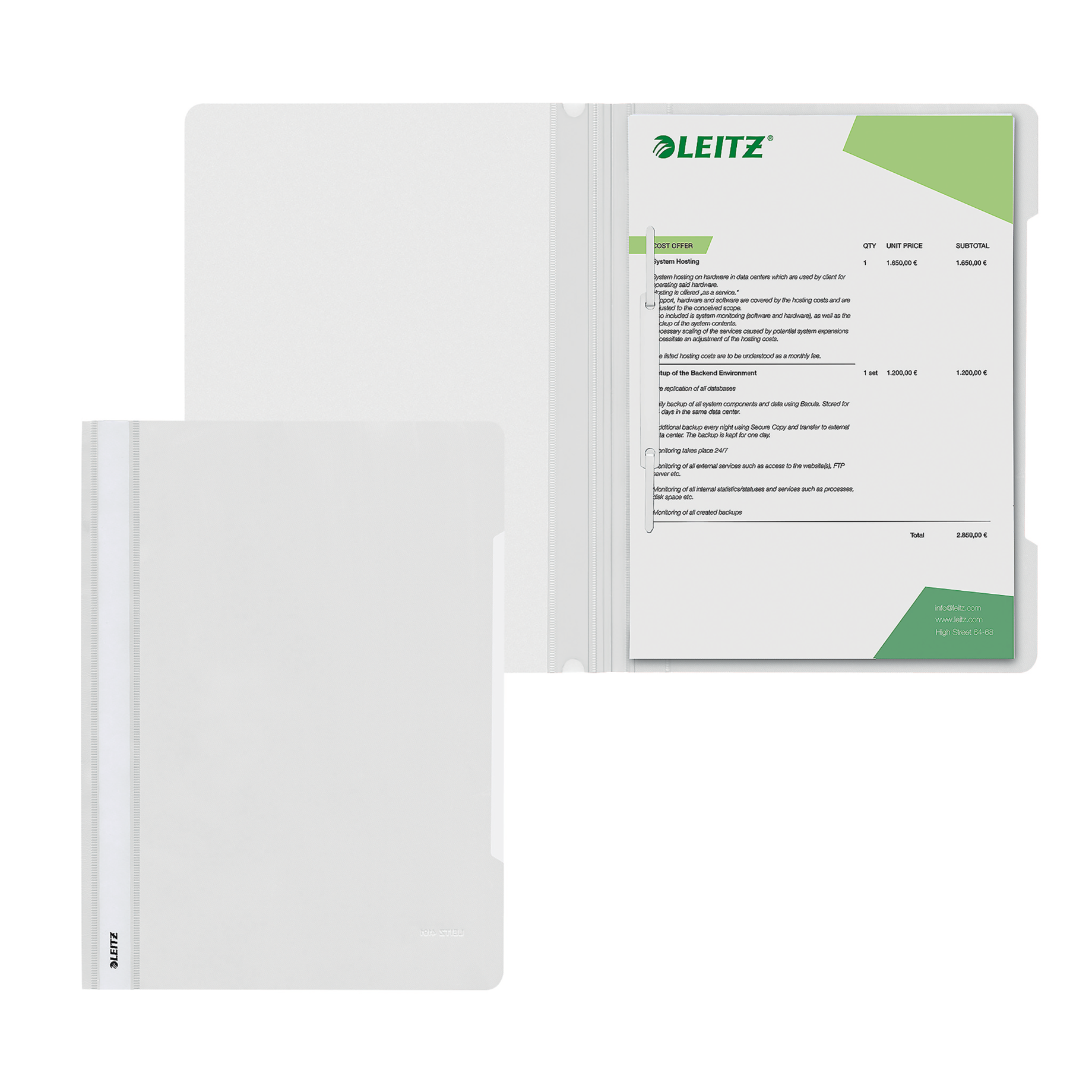 Standard Plastik-Hefter A4, PP RC