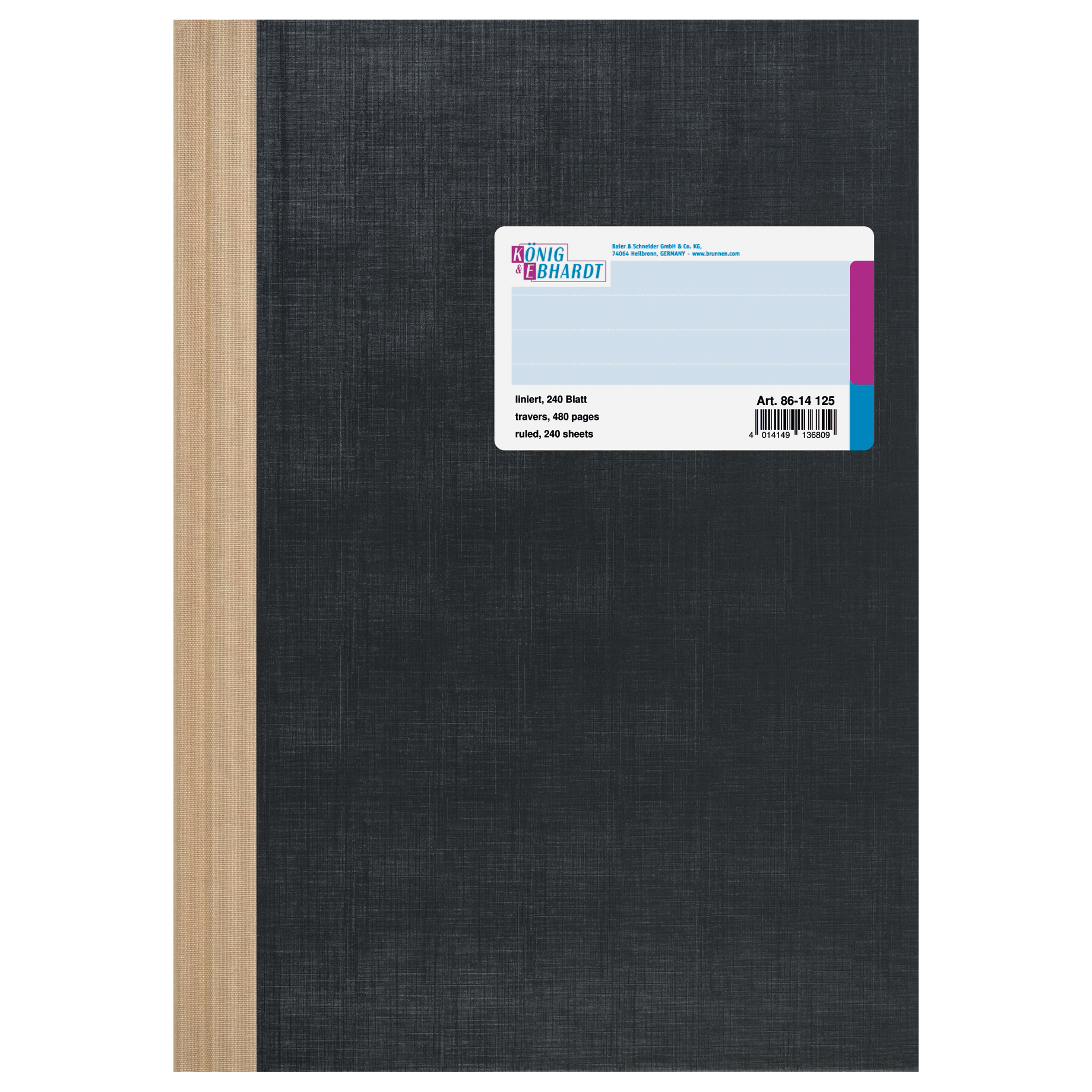 Geschäftsbuch DIN A4 Deckenband, mit Geweberücken
