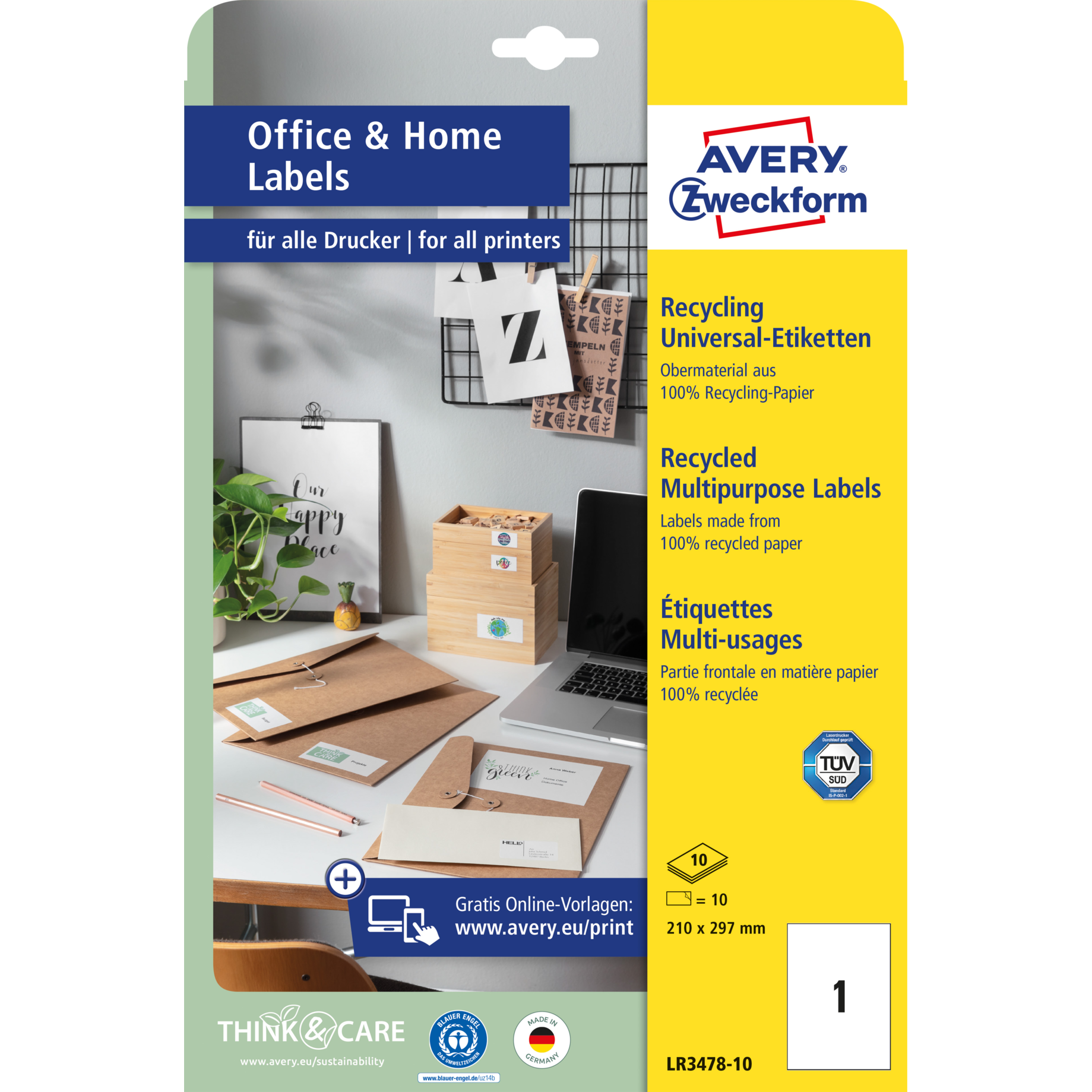 Recycling Universal-Etikett, Office & Home