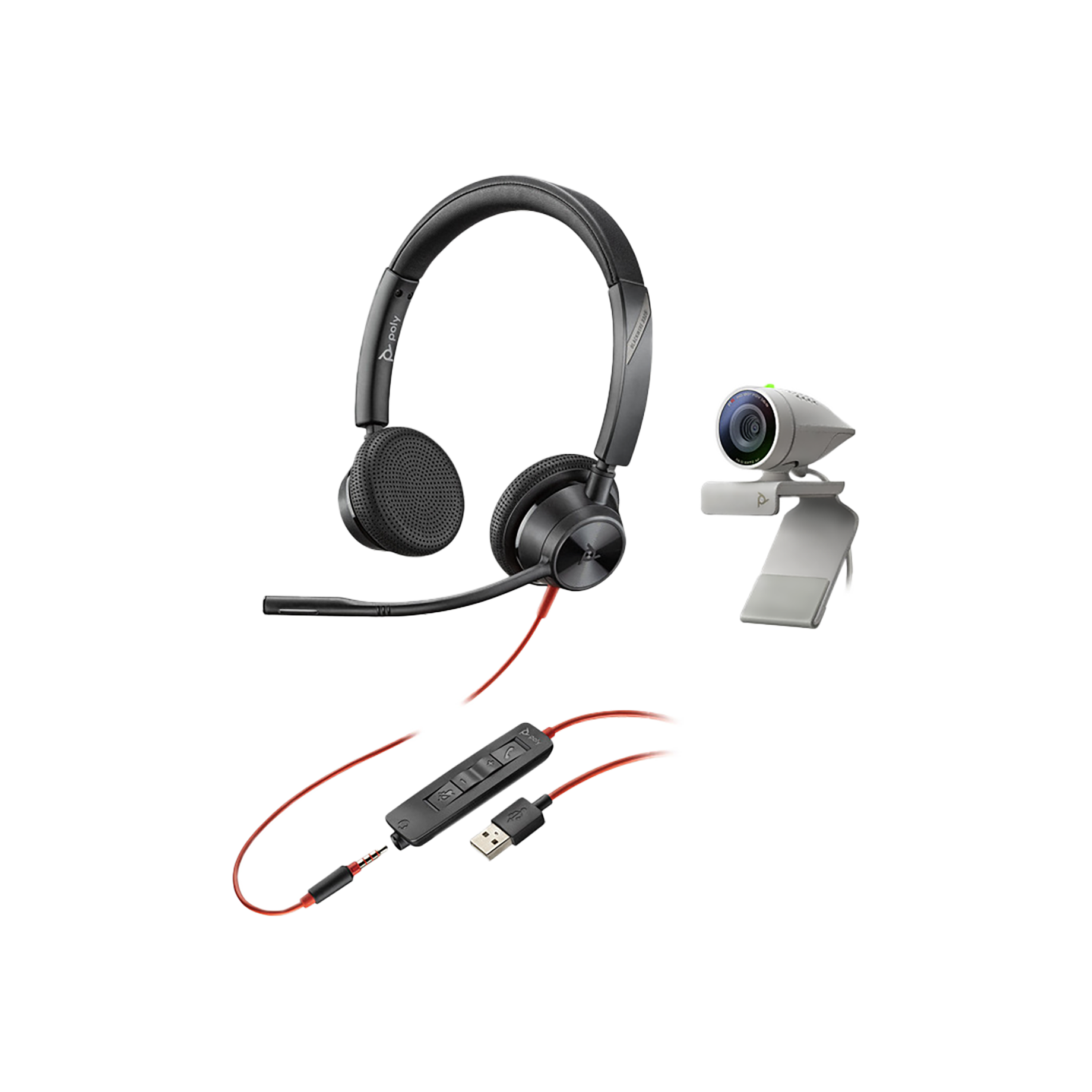 Poly Studio P5 Webcam Bundle mit Blackwire 3325
