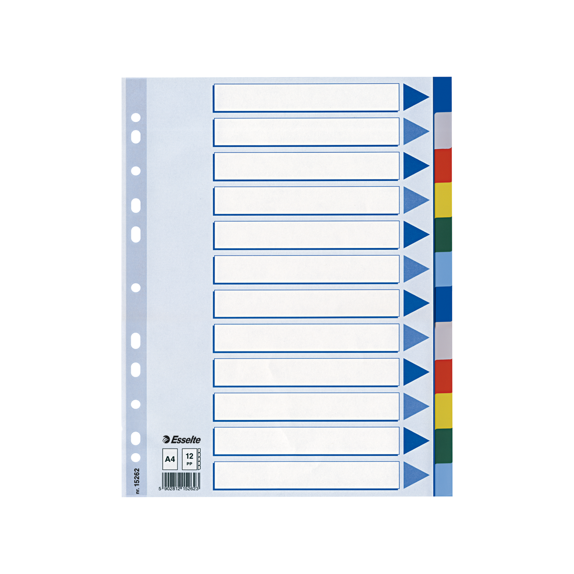 Blanko-Register aus Kunststoff, farbig