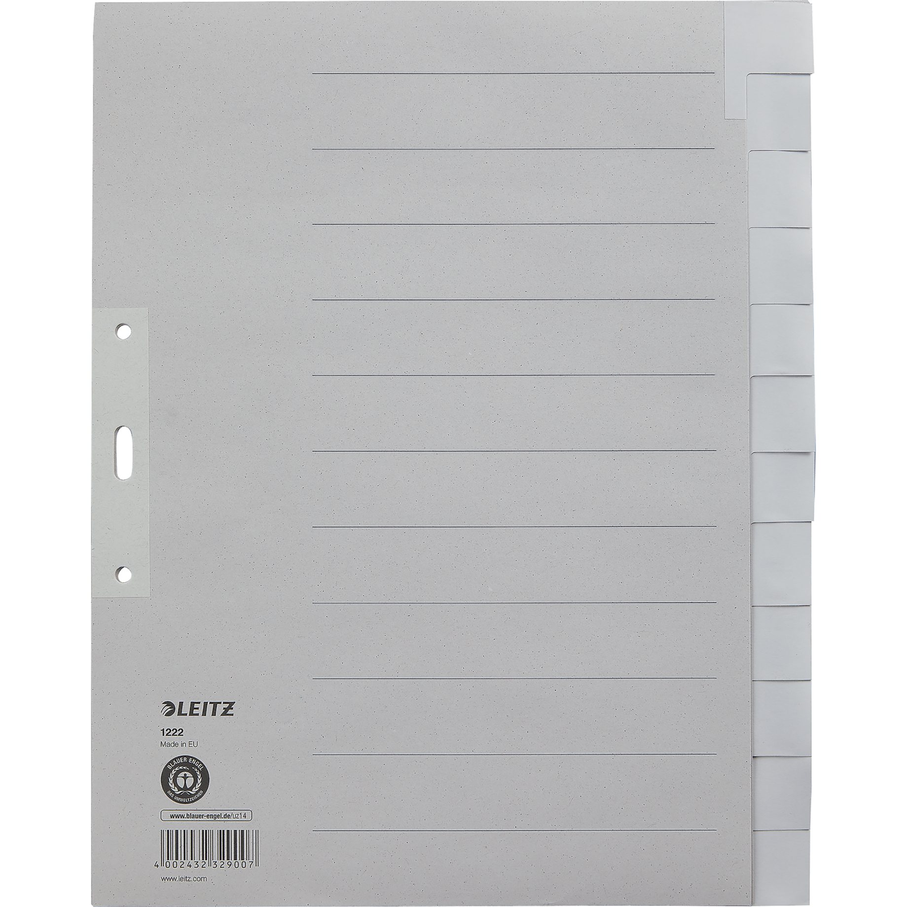Blanko-Register, Papier