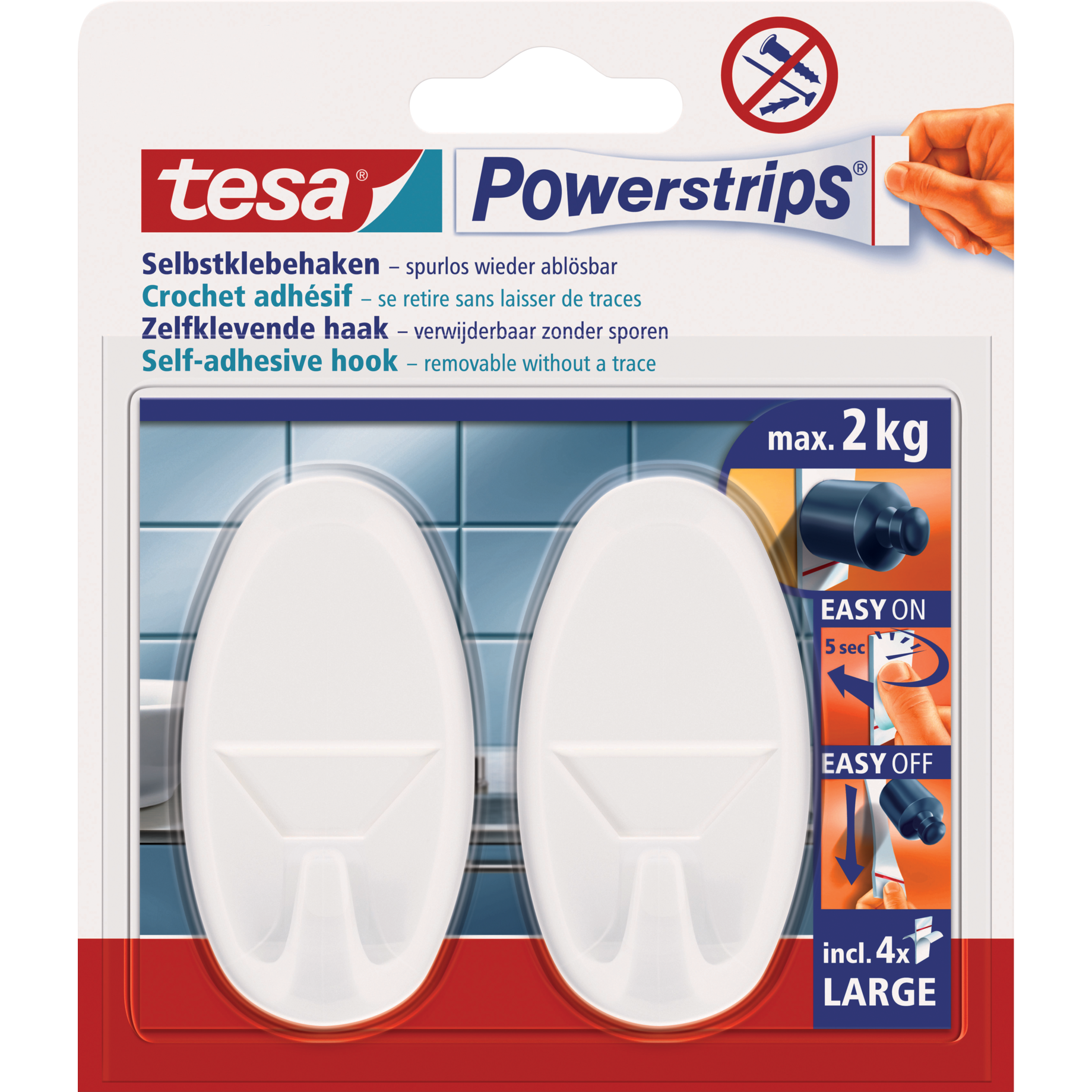 Powerstrips® Haken Large, oval