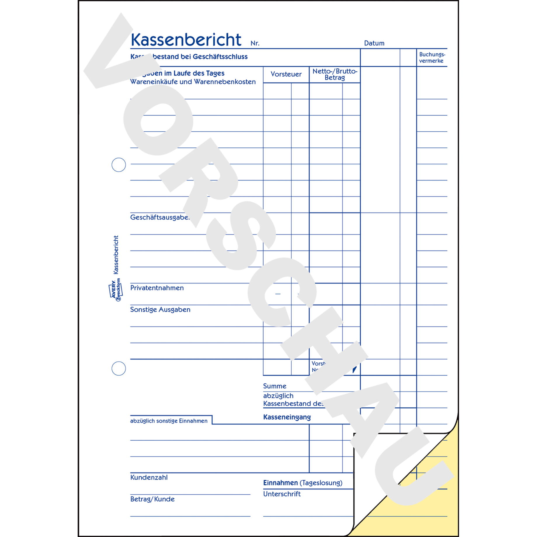 Kassenbericht