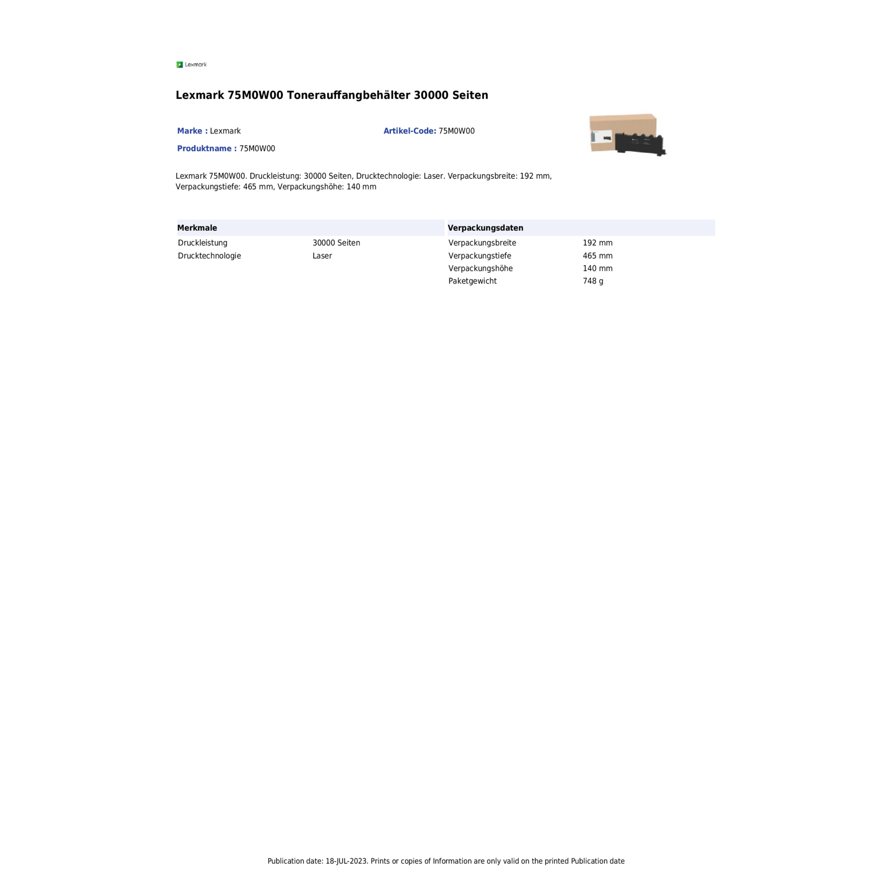 Resttonerbehälter
