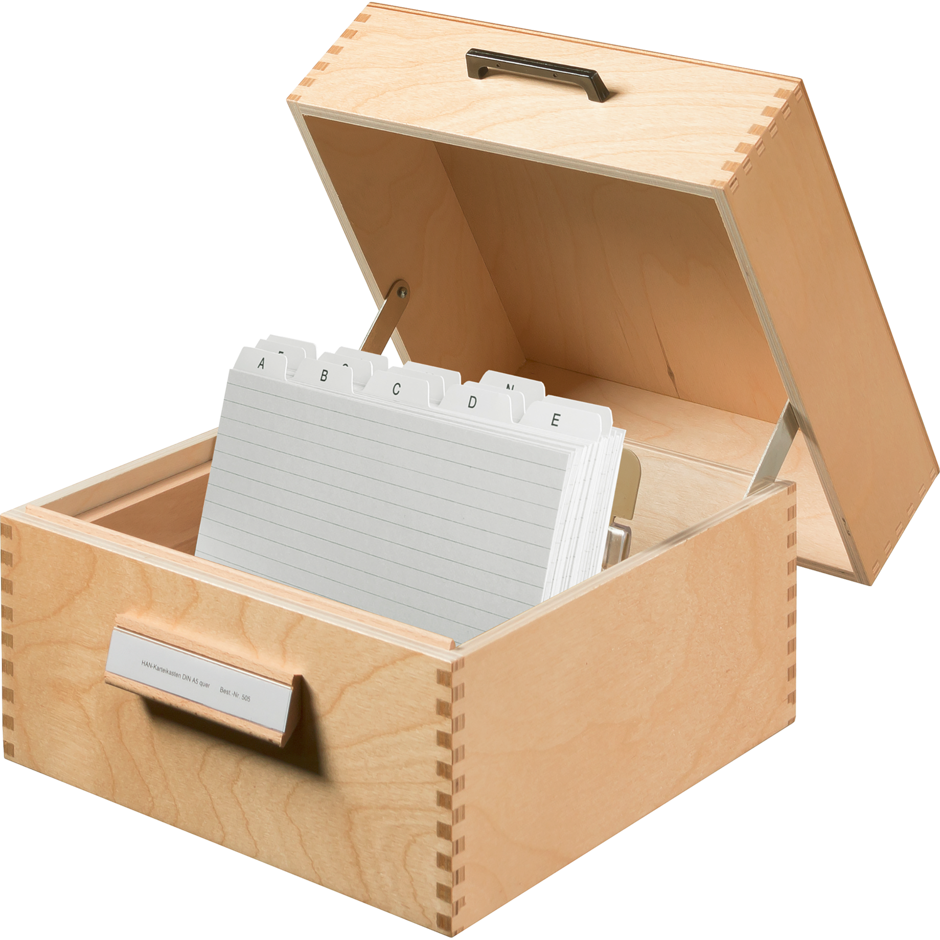 Karteikasten aus Holz