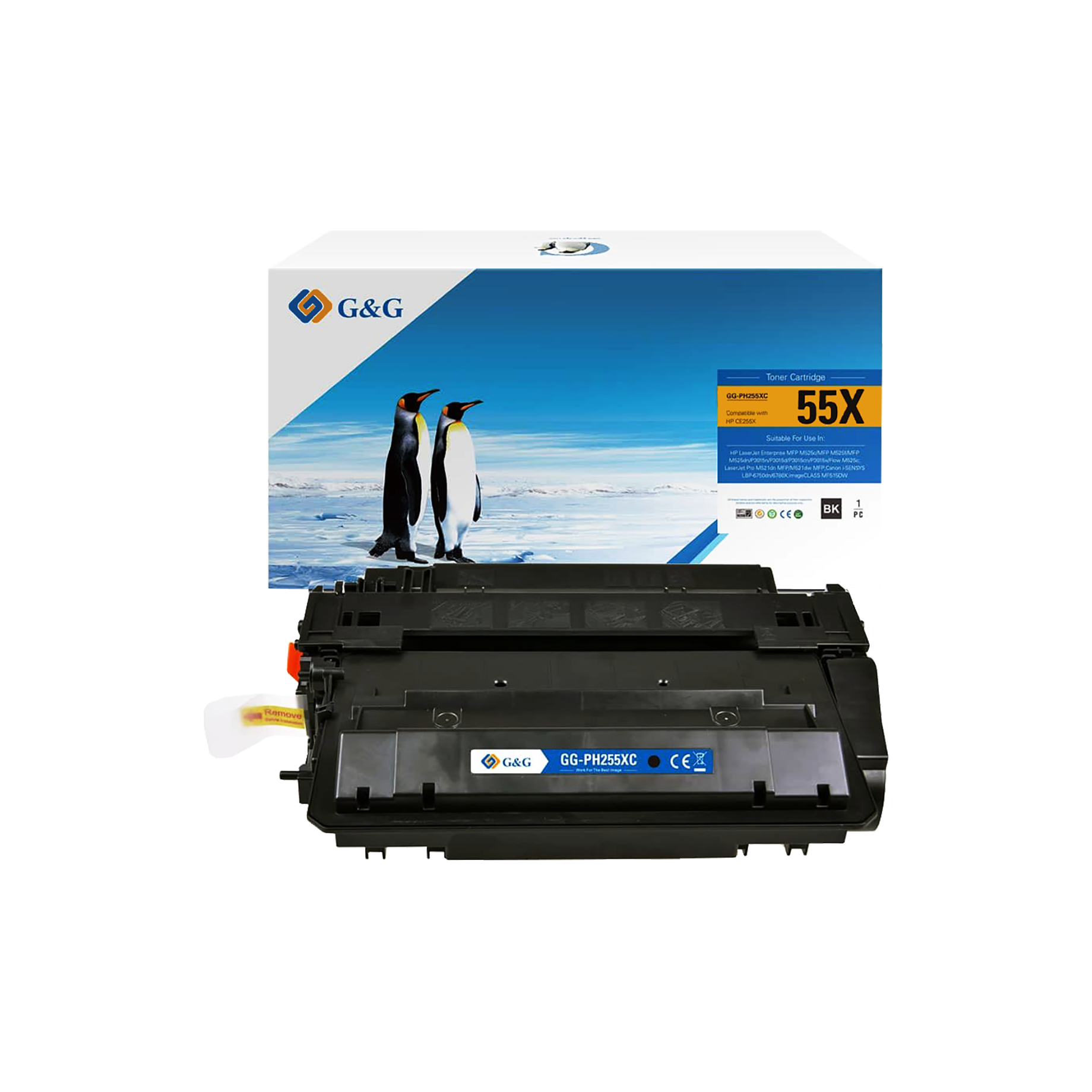 Toner kompatibel zu HP 55A/55X, Canon 724/724H