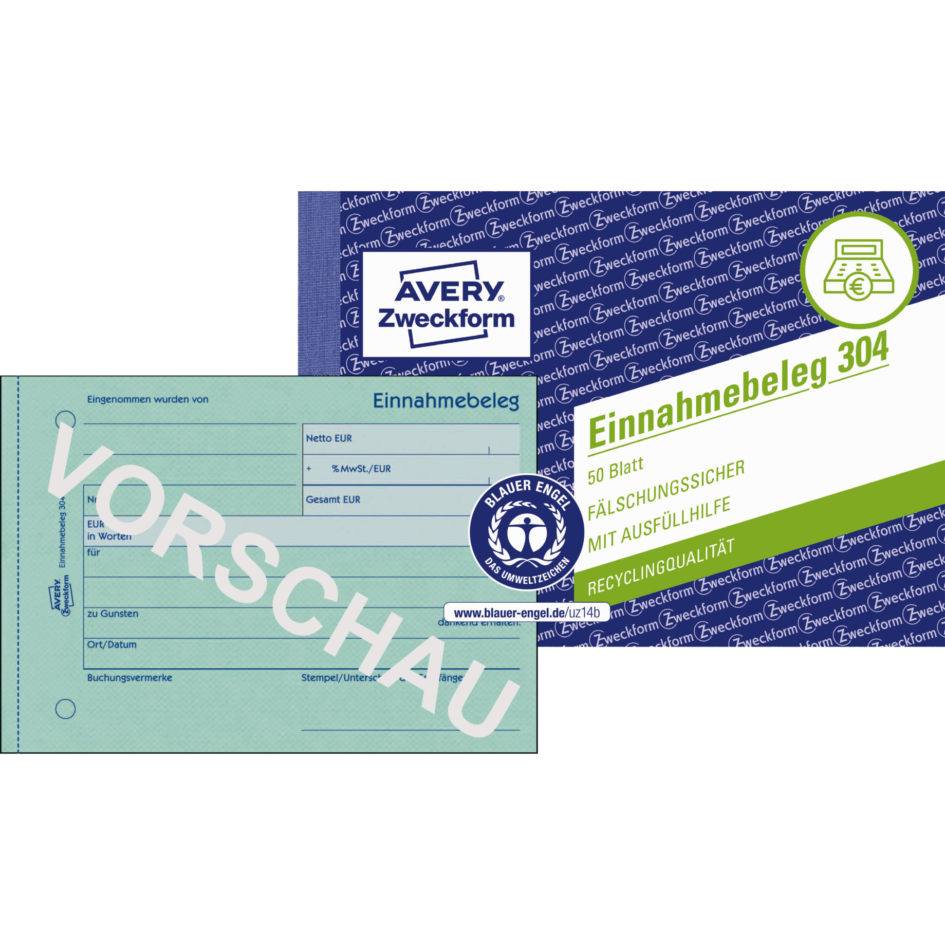 Einnahmebeleg 304 mit Dokumentendruck