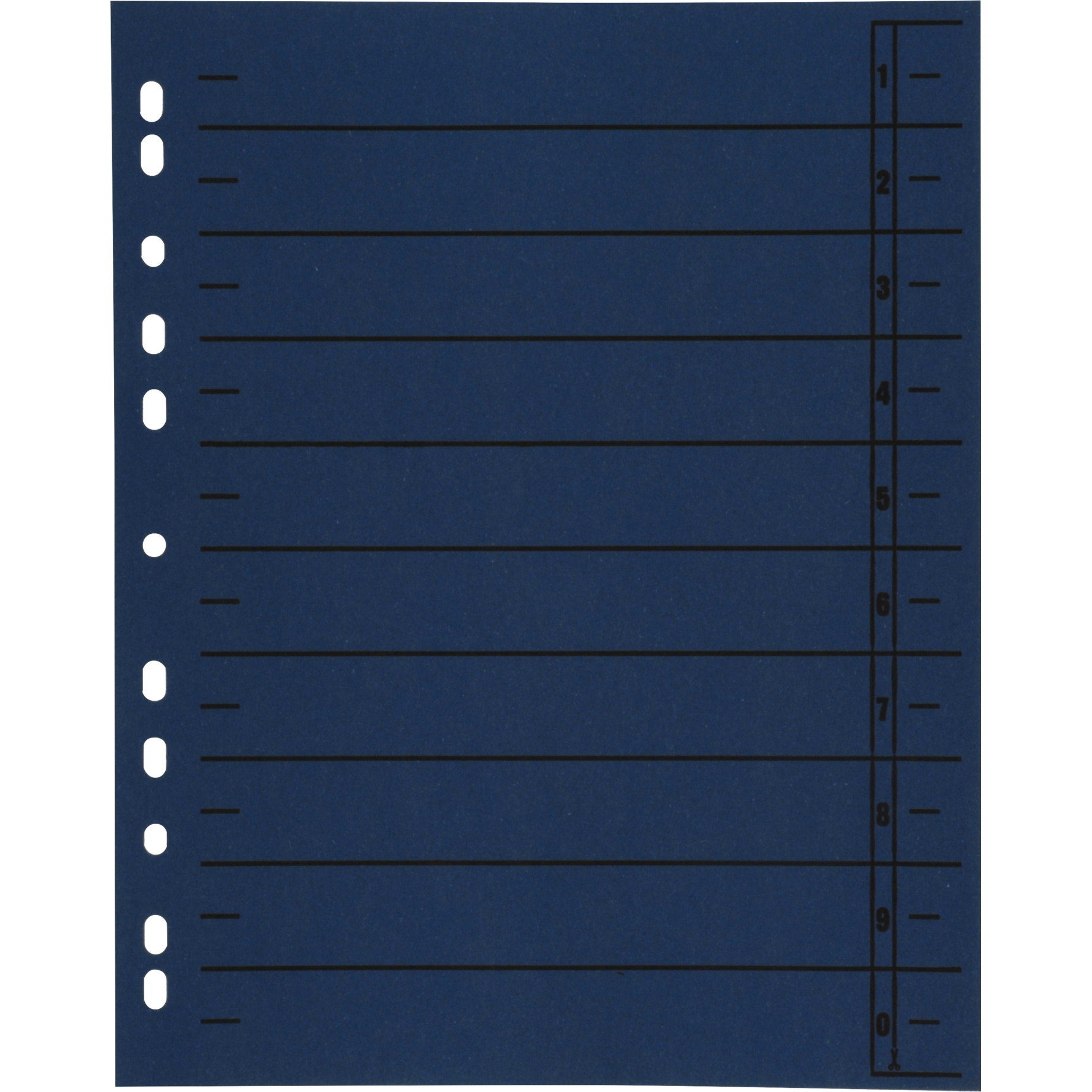 Trennblatt durchgefärbt