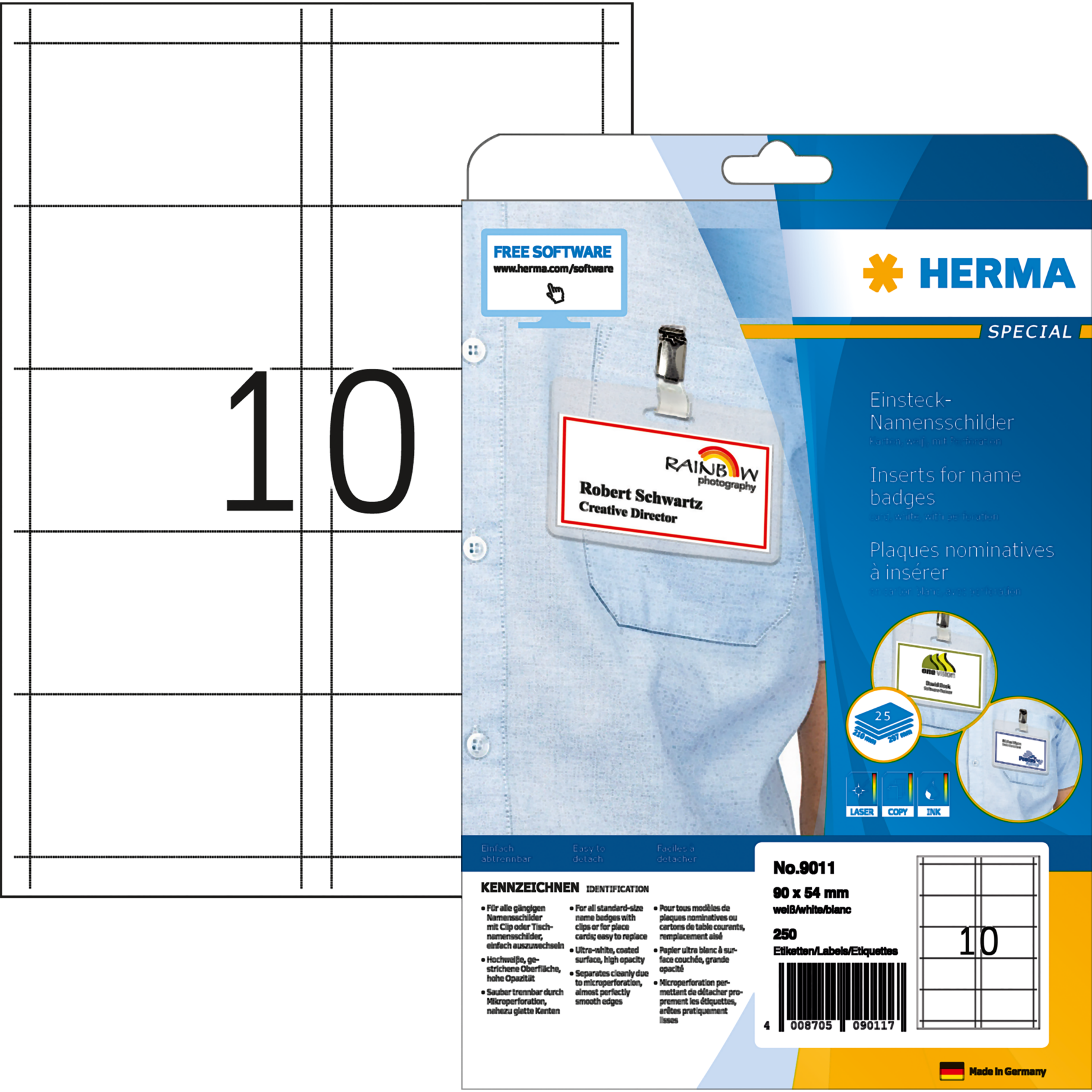 Namens-Einsteckschild