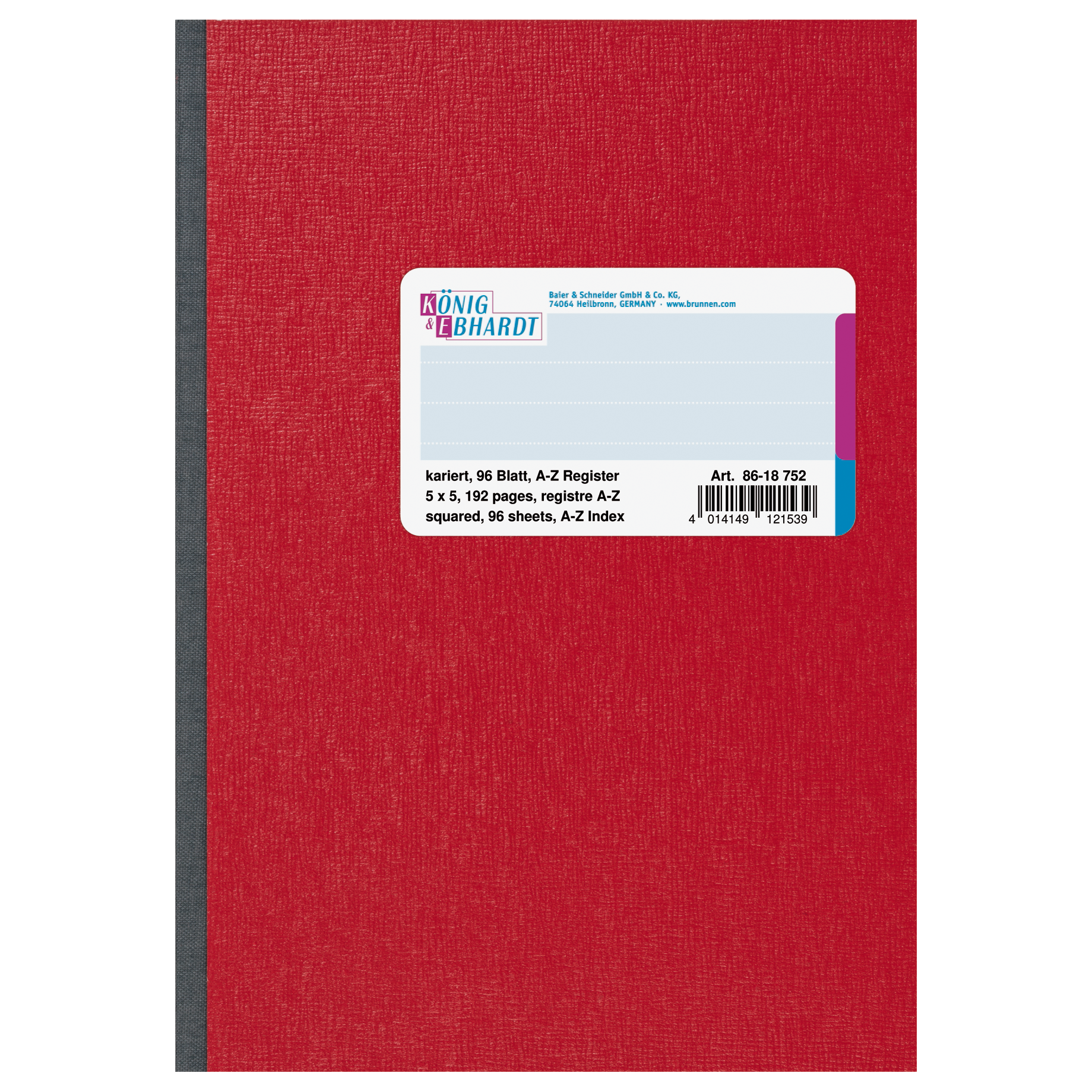 Geschäftsbuch mit Register DIN A5