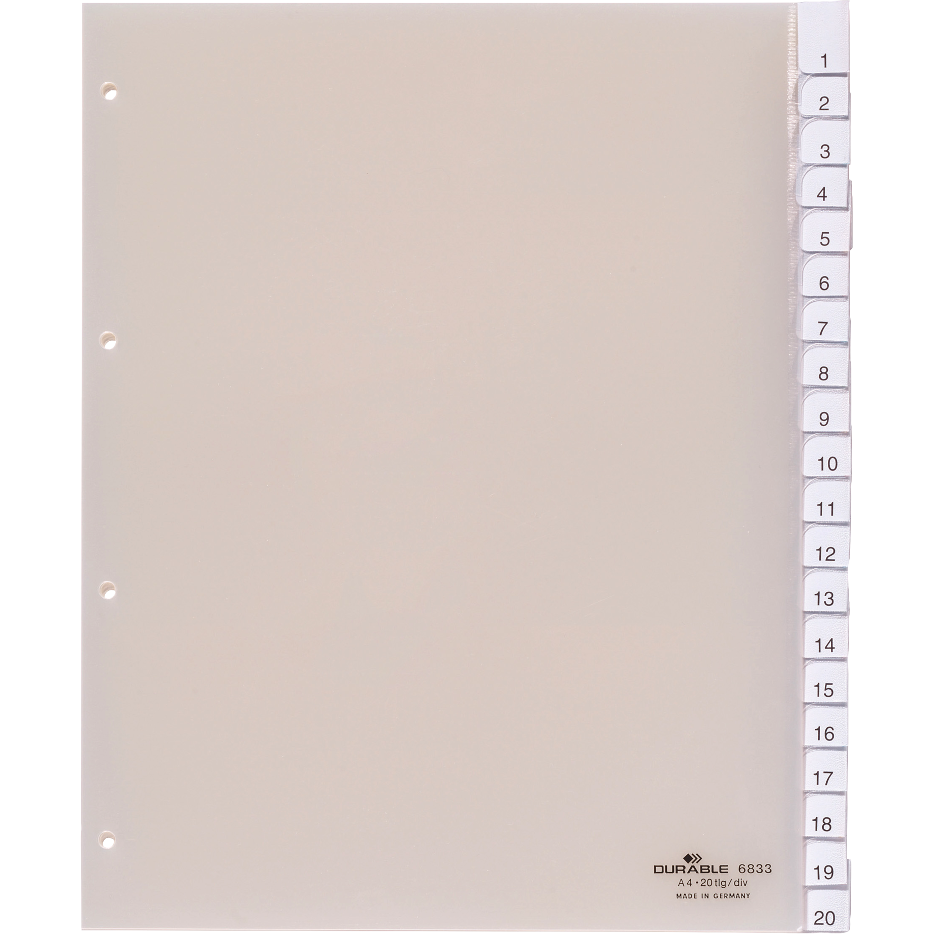 Register überbreit Kunststoff