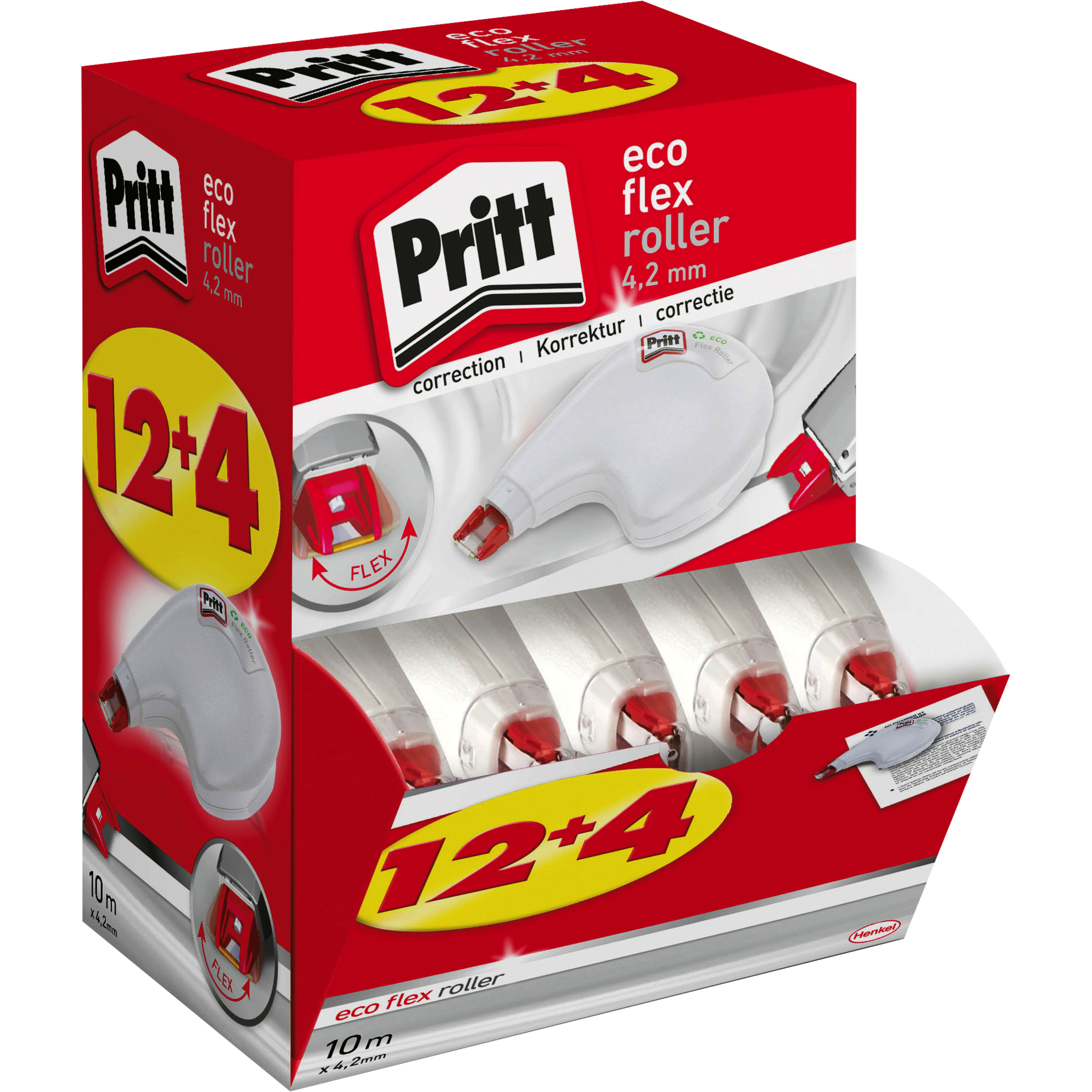 Korrekturroller Einweg Eco Flex Multipack 12+4 gratis