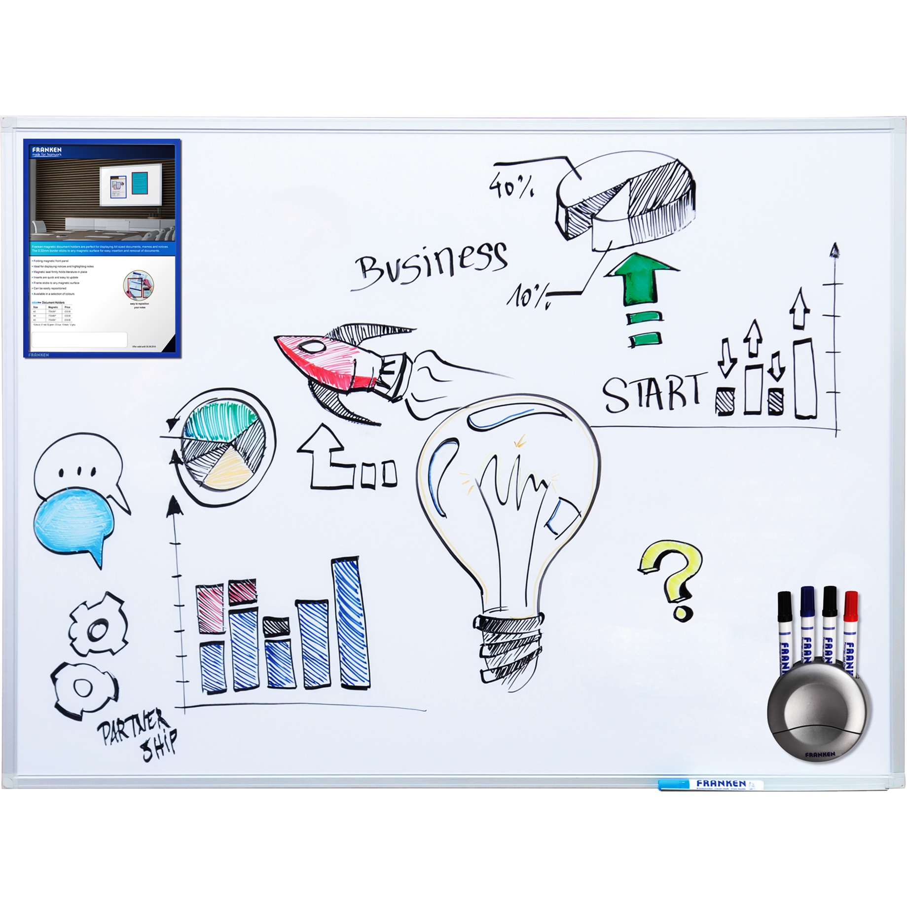 Whiteboard X-tra!Line Emaille