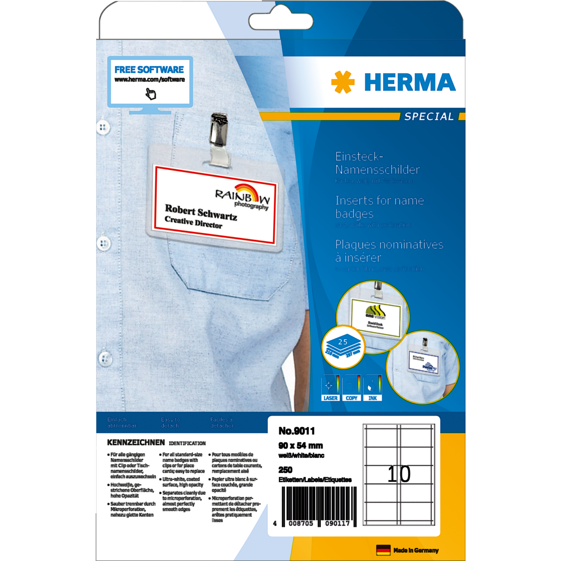 Namens-Einsteckschild