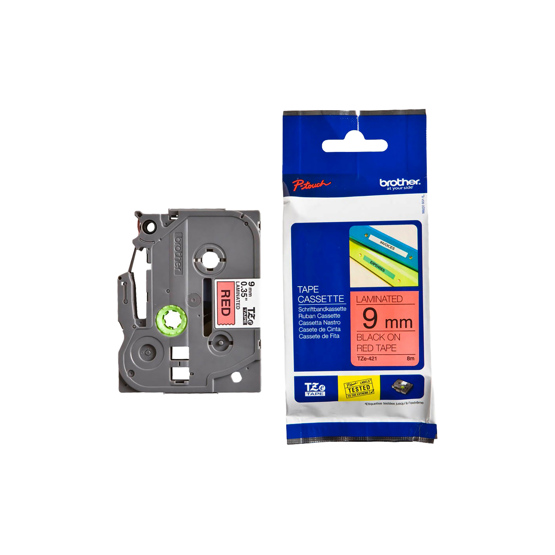 TZe-Schriftbandkassette für P-touch, laminiert