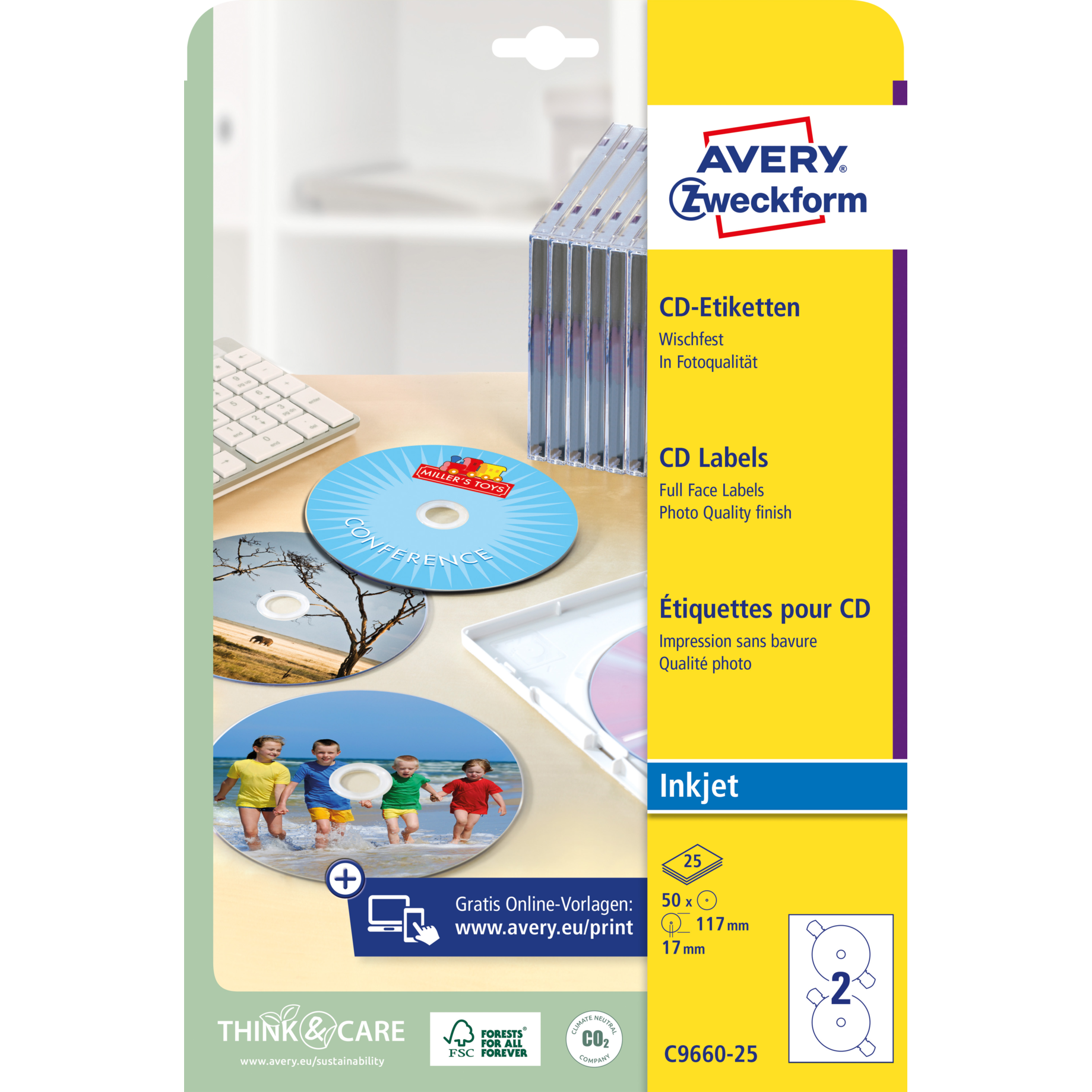 CD-Etikett SuperSize, Inkjet