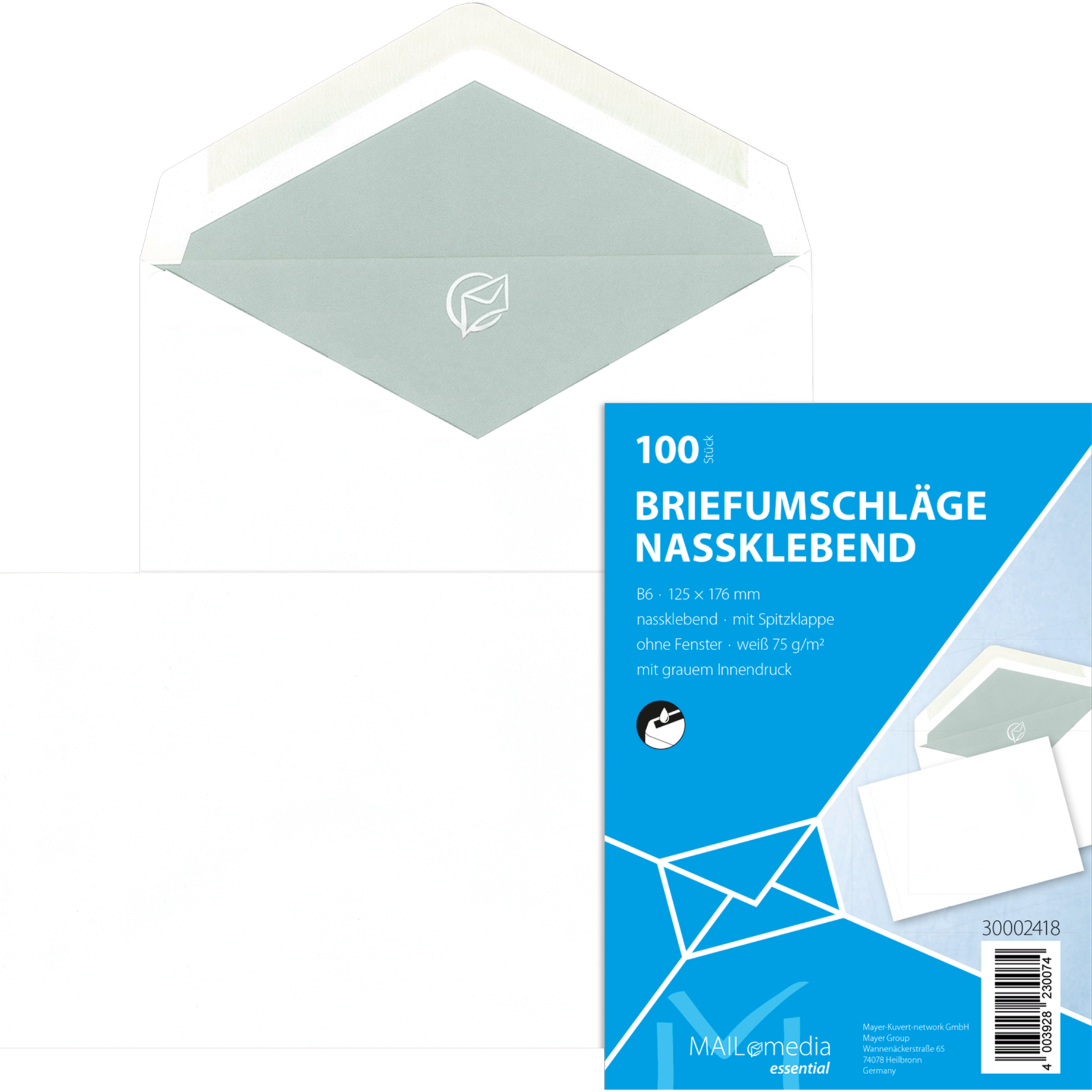 Briefumschlag DIN B6 Kleinpackung