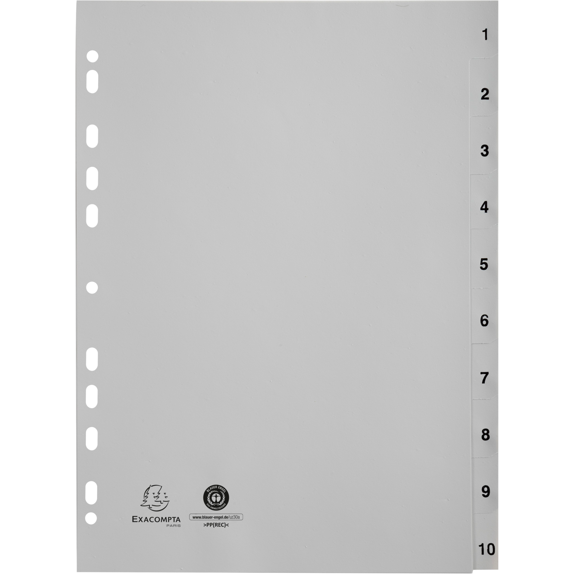 Zahlenregister, Recycling-Kunststoff