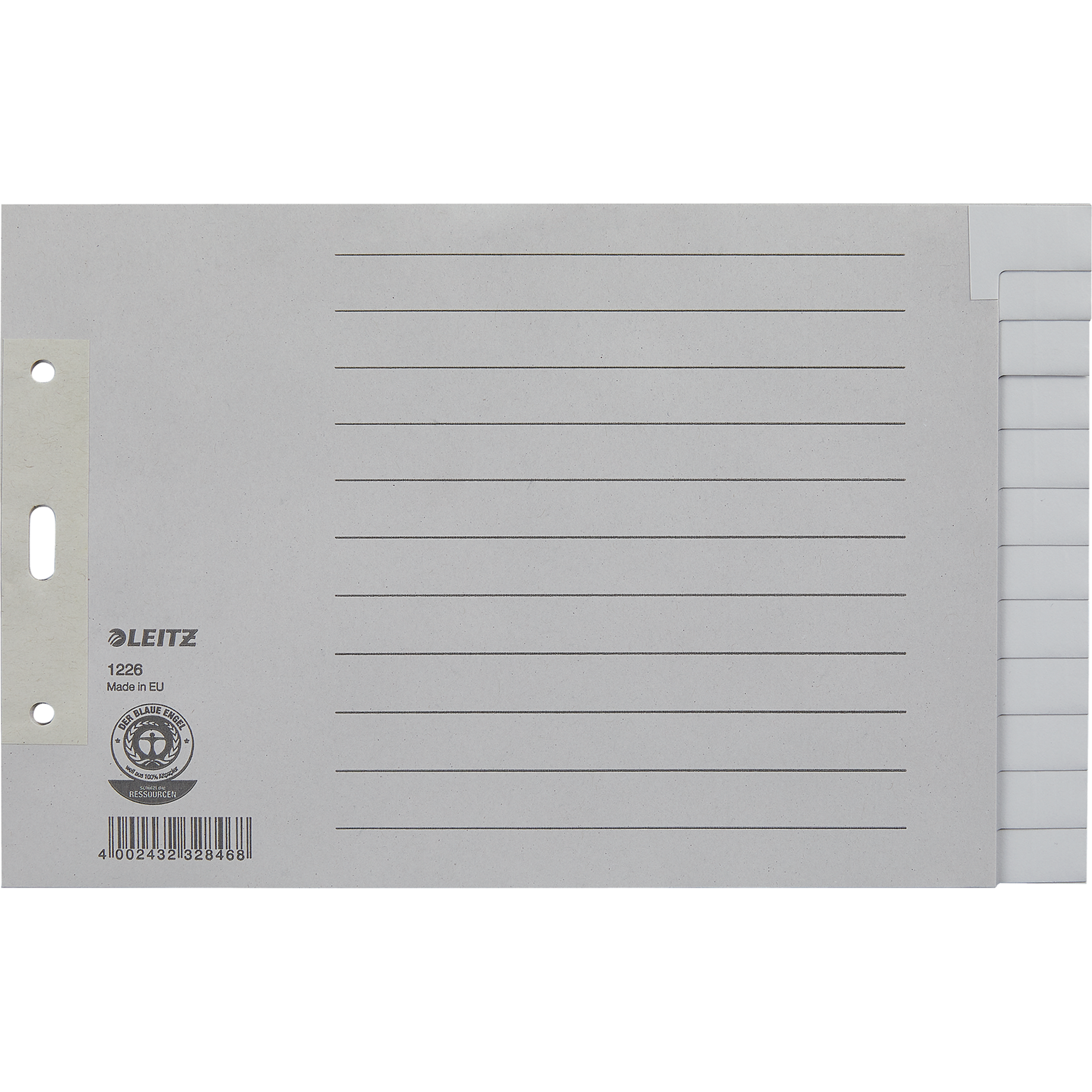 Blanko-Register, Papier