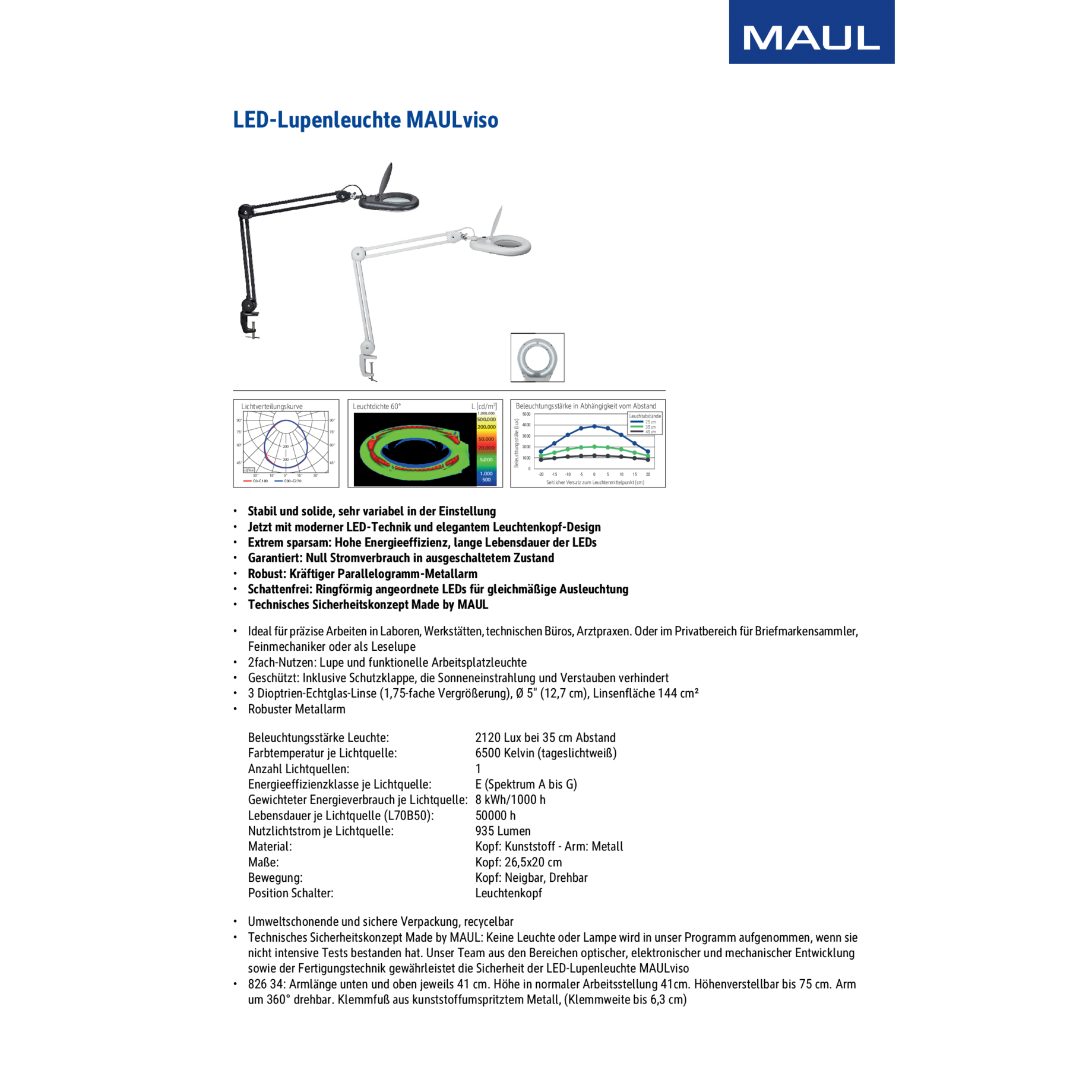 LED-Lupenleuchte MAULviso