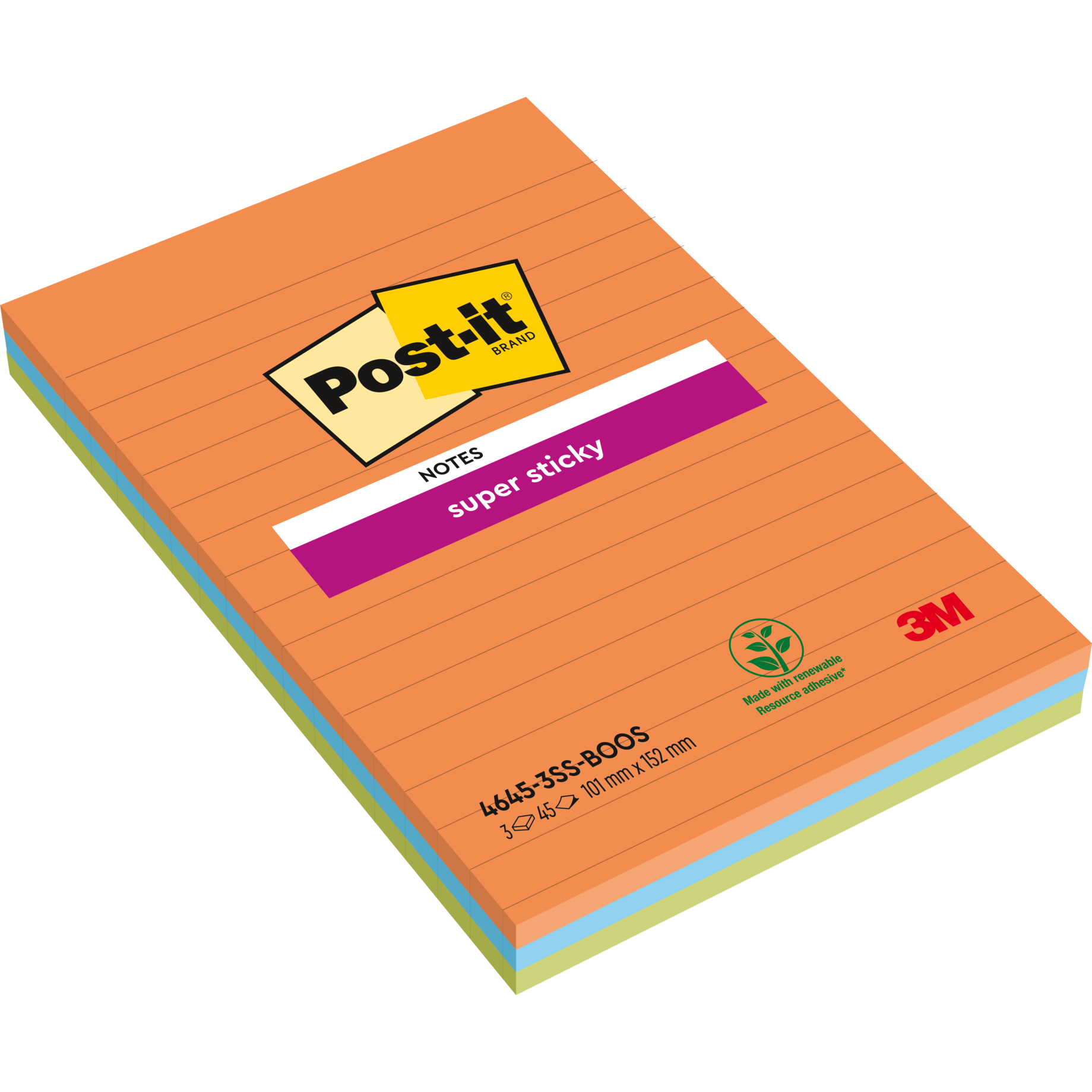 Super Sticky Notes Boost Collection, liniert
