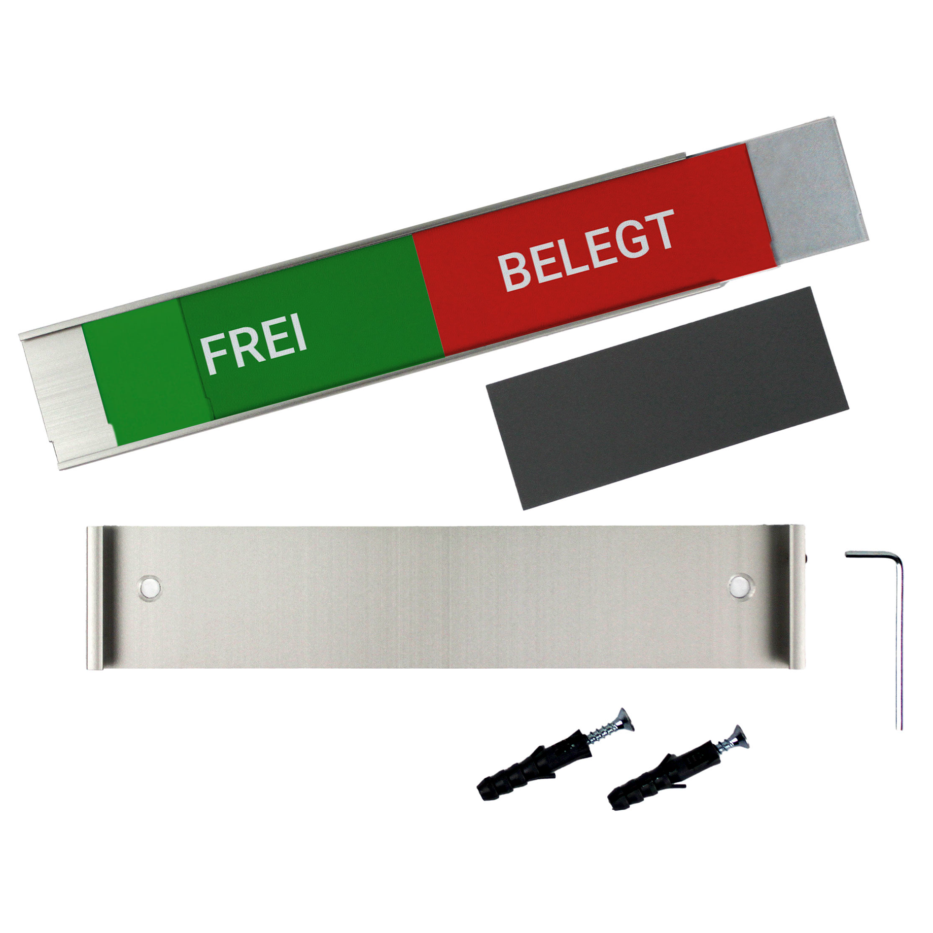Türschild Silver Frei/Belegt