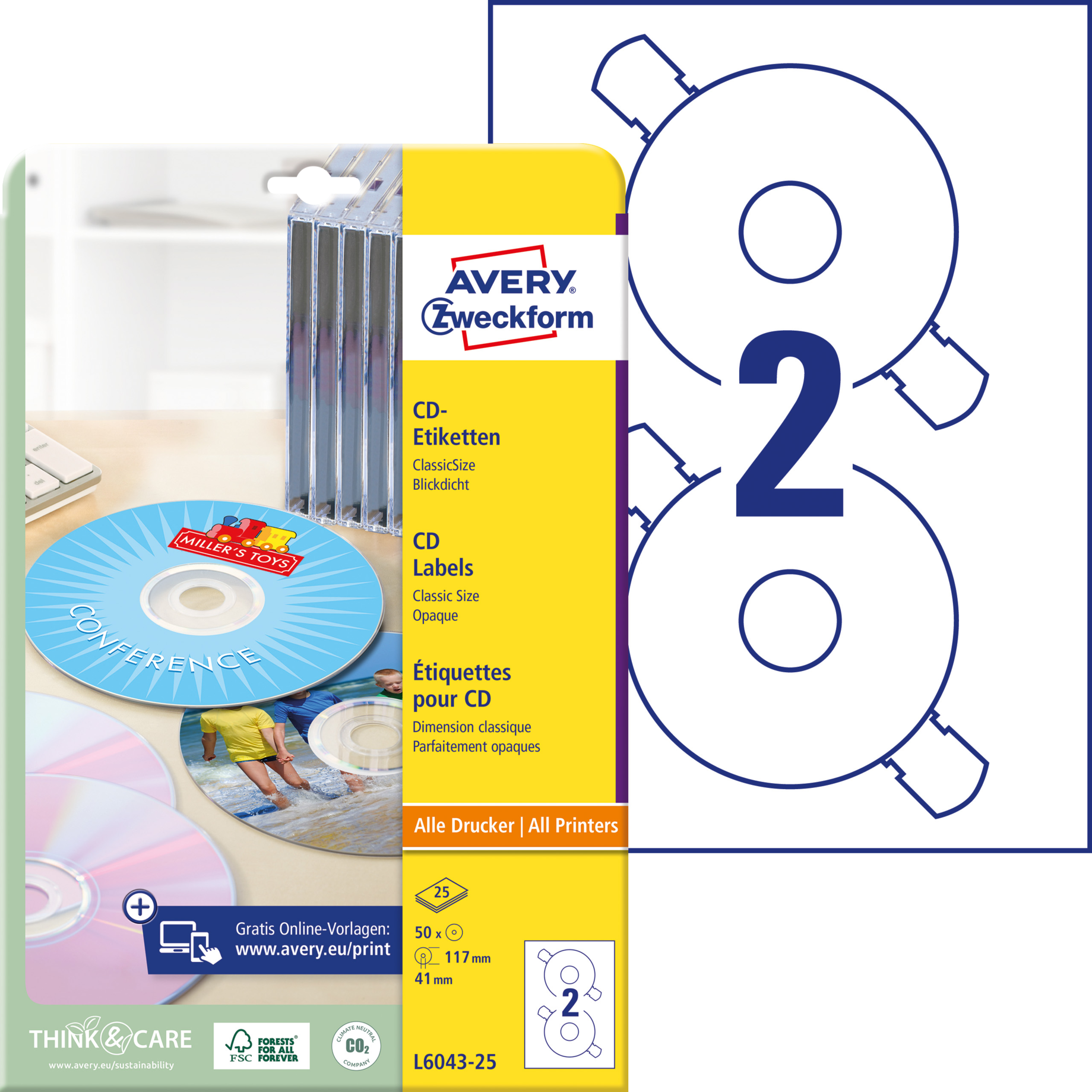 CD-Etiketten ClassicSize