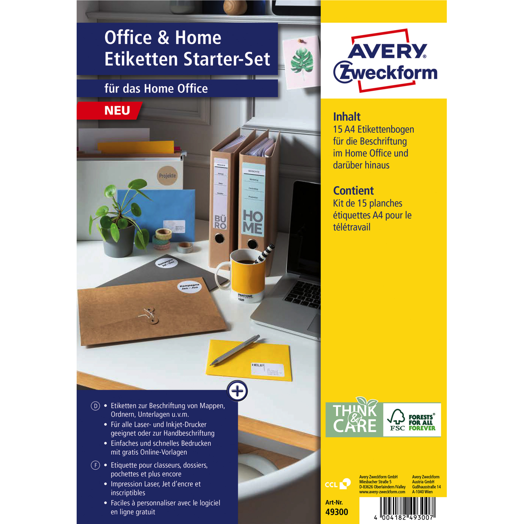 Etiketten Starter-Set für das Home Office