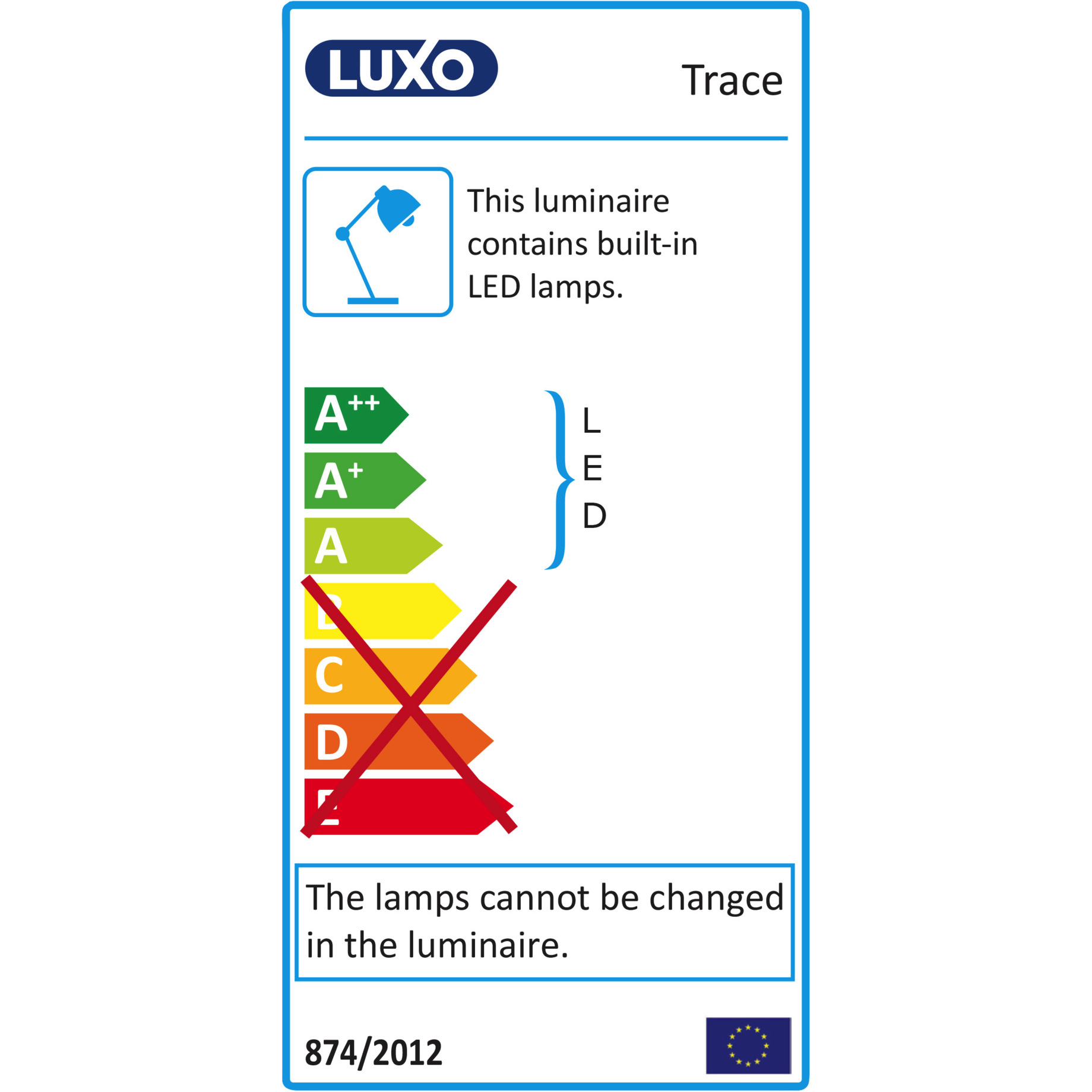 LED-Arbeitsplatzleuchte Trace dimmbar