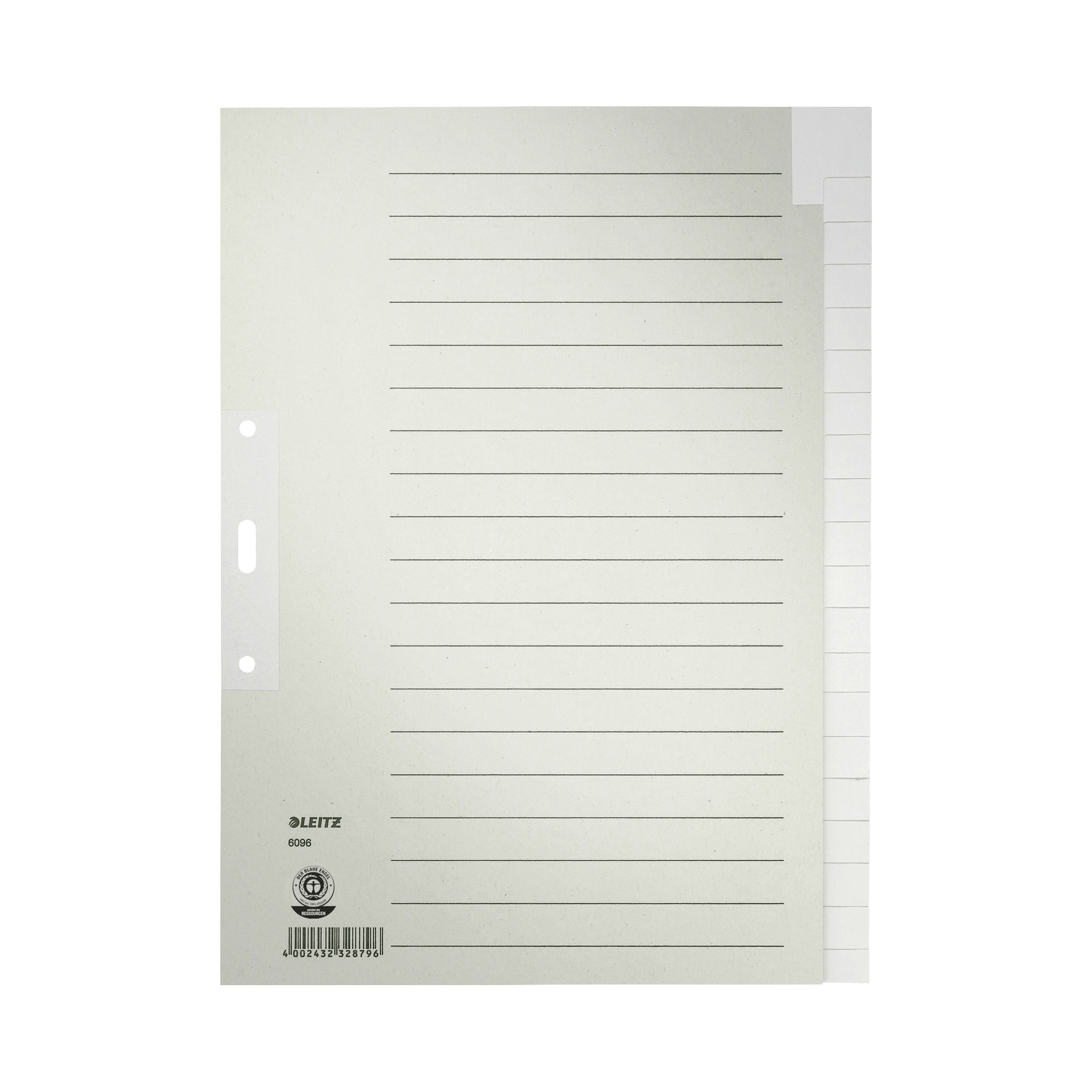 Blanko-Register aus Papier für Hängeordner